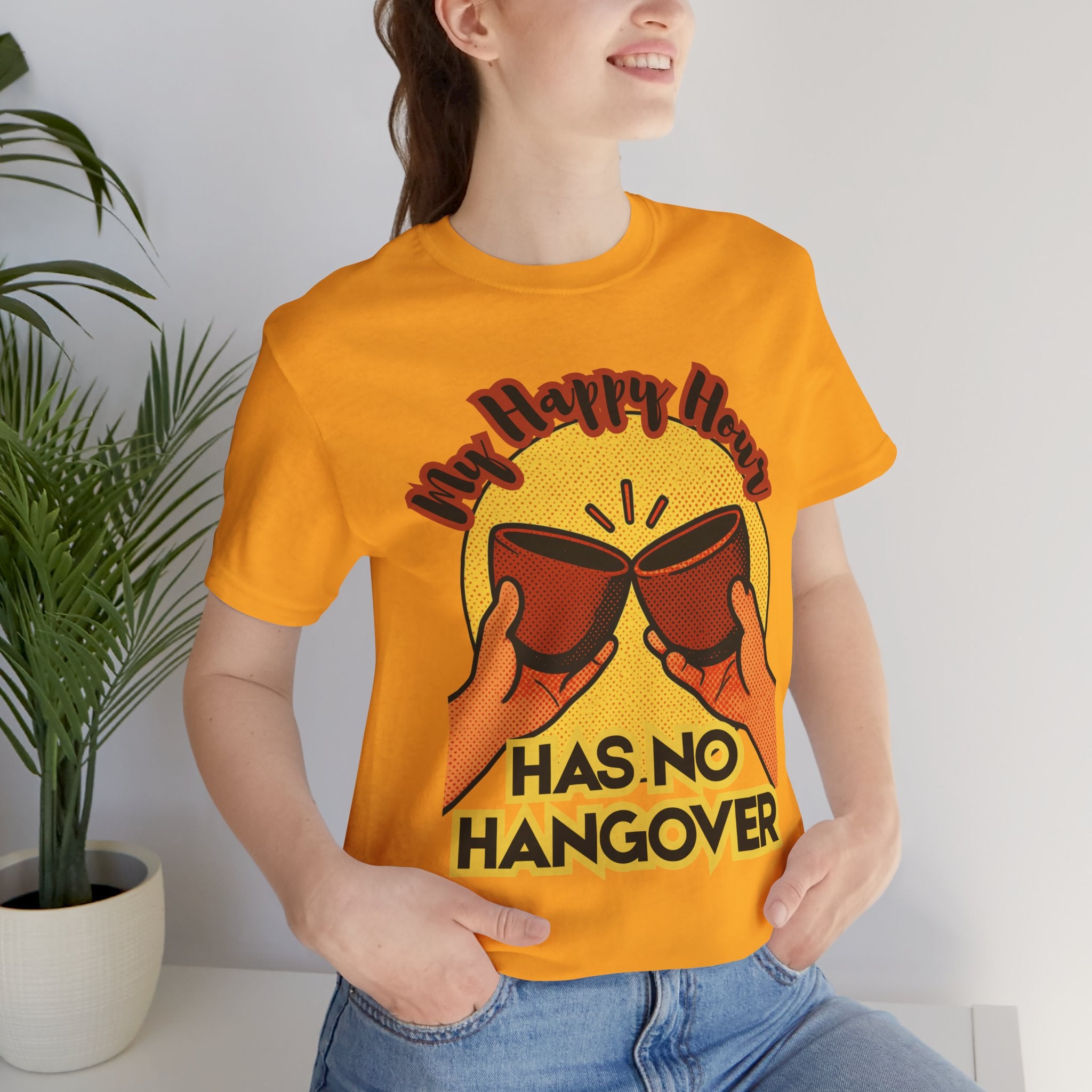 New Happy Hour Has No Hangover T-Shirt | Cheers Cocktail Graphic Tee
