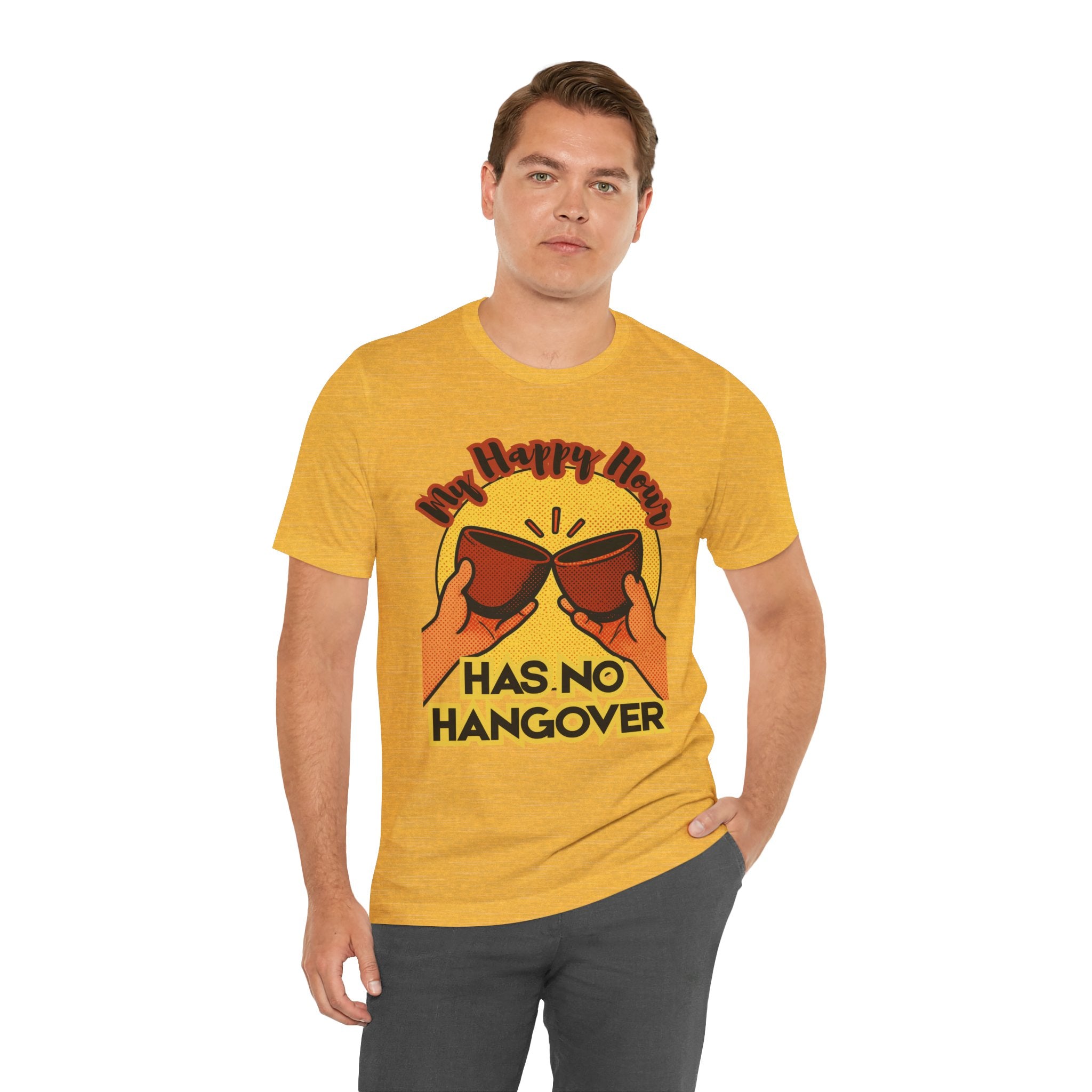 New Happy Hour Has No Hangover T-Shirt | Cheers Cocktail Graphic Tee