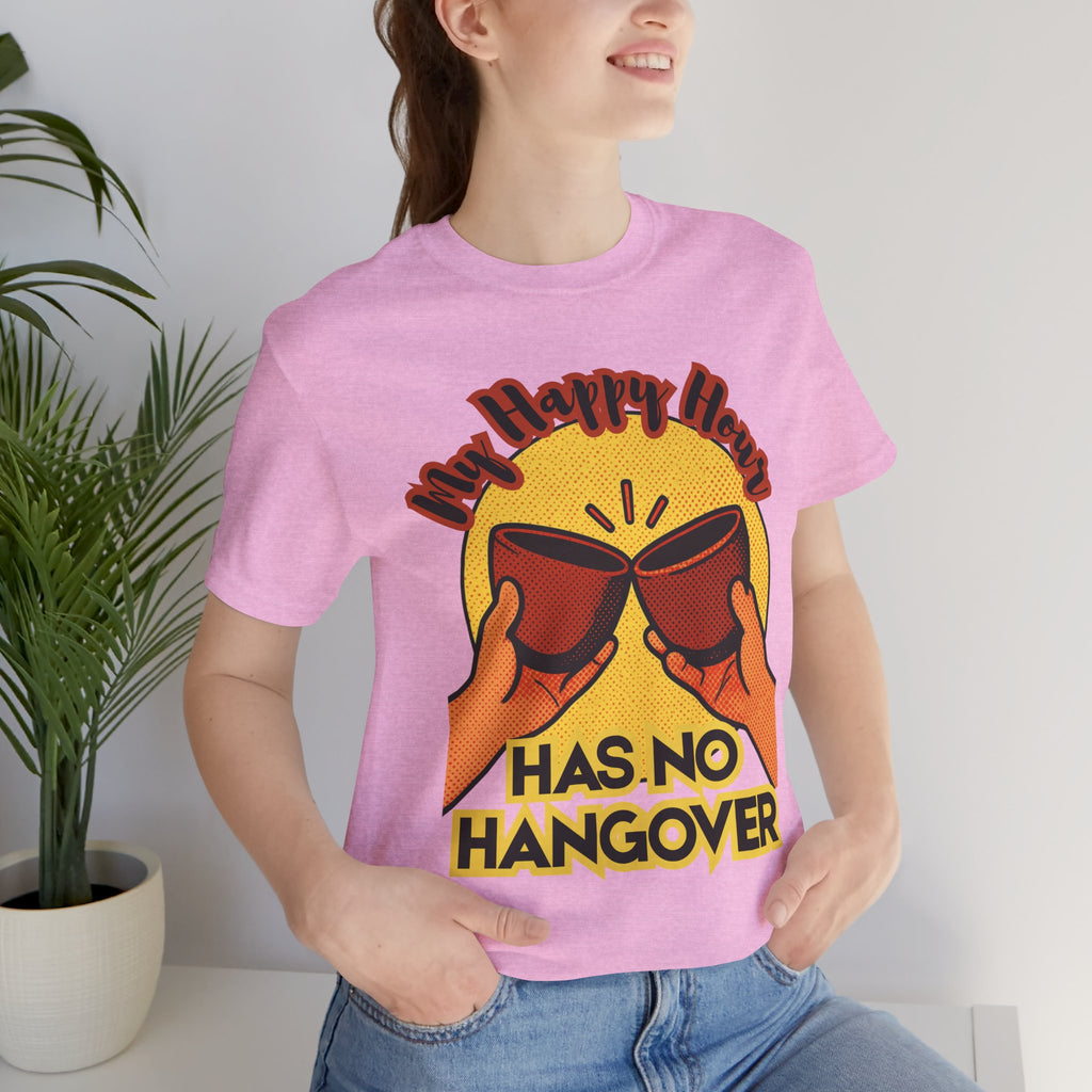 New Happy Hour Has No Hangover T-Shirt | Cheers Cocktail Graphic Tee