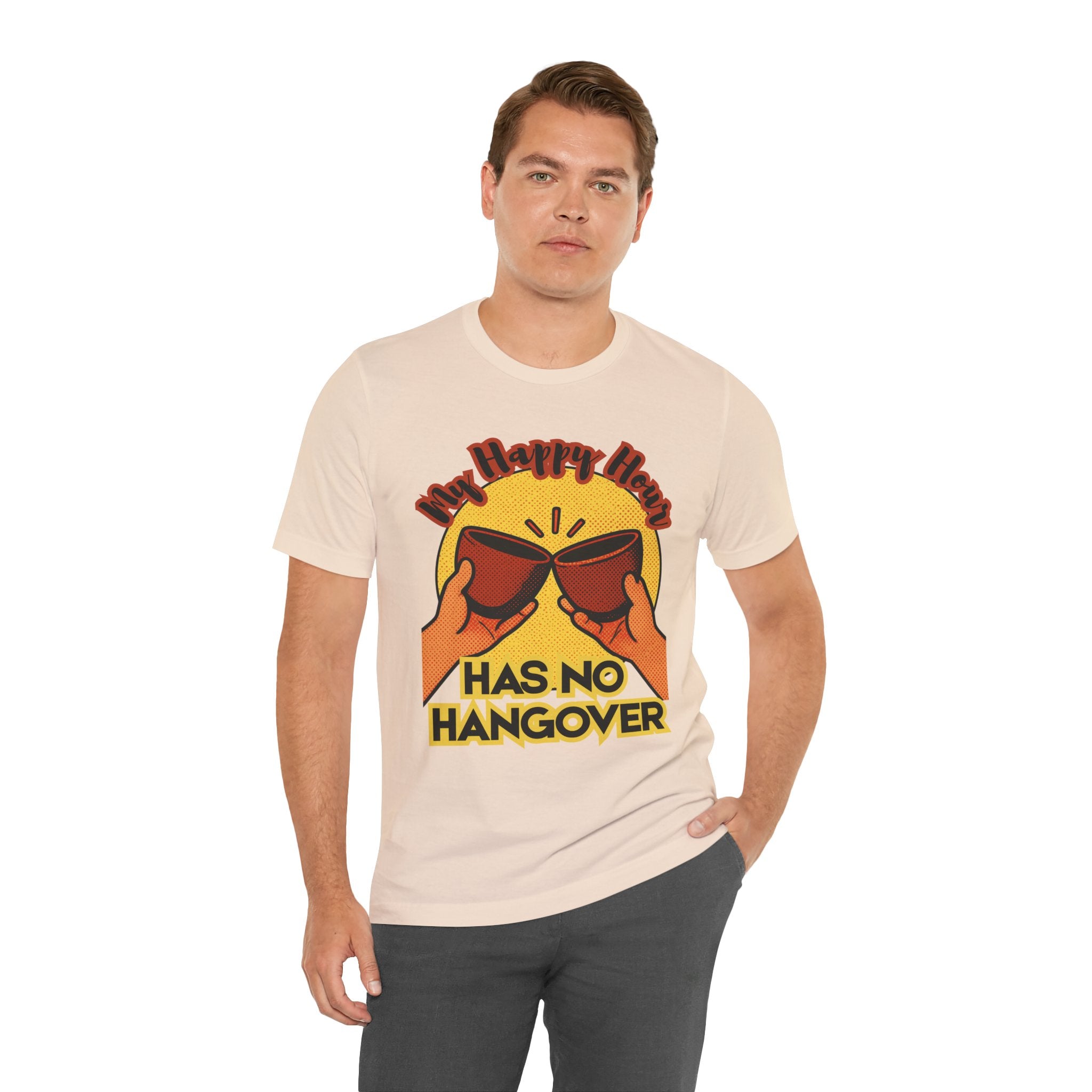 New Happy Hour Has No Hangover T-Shirt | Cheers Cocktail Graphic Tee