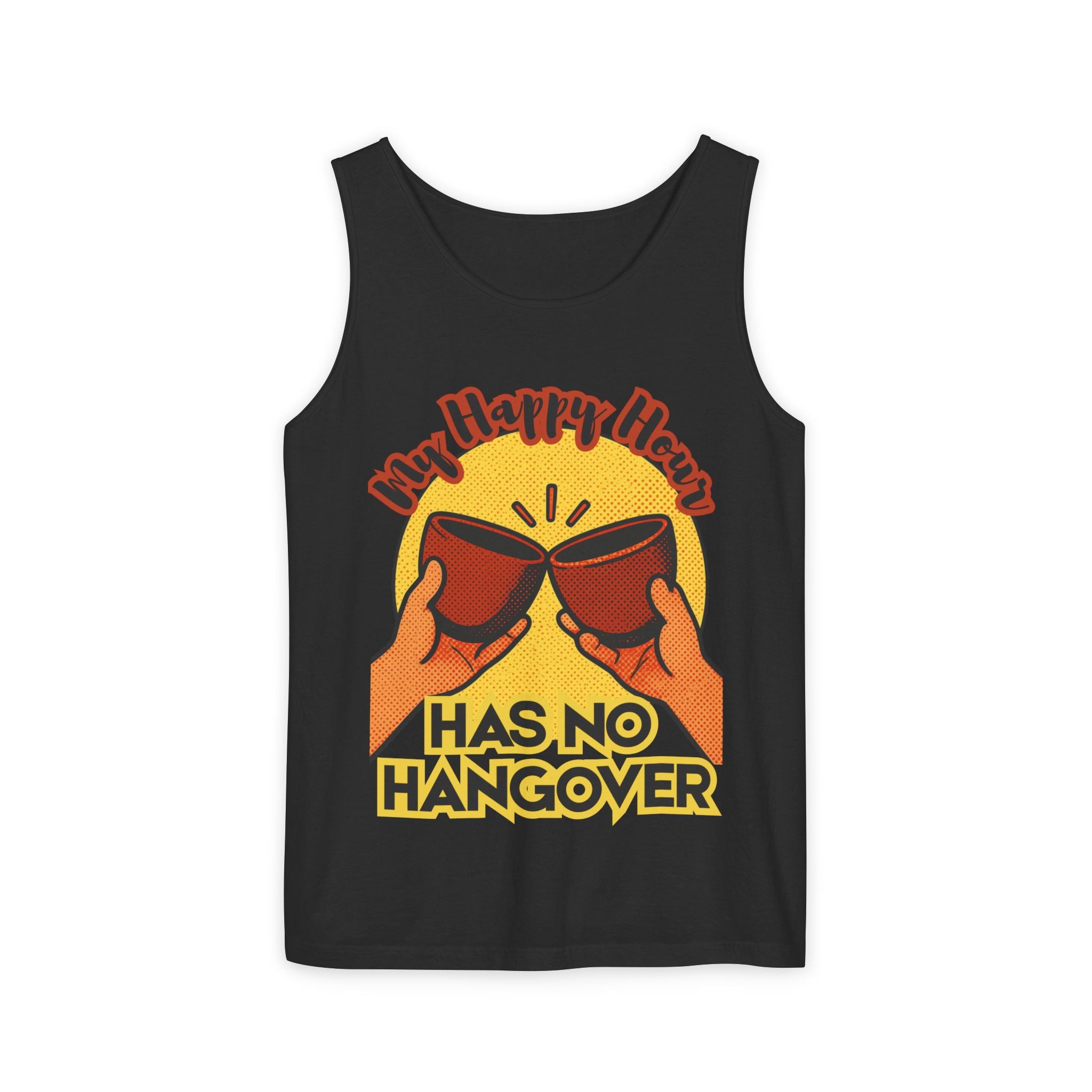 My Happy Hour Has No Hangover Tank Top | Retro Cheers Graphic Tank