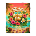 Tropical 'Bula to the Good Life' Sherpa Fleece Blanket