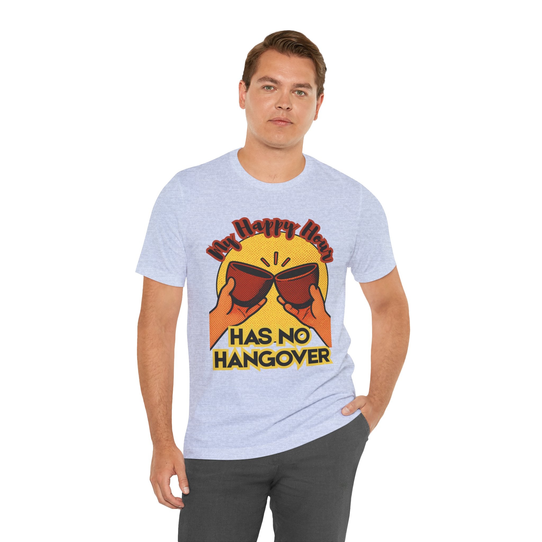 New Happy Hour Has No Hangover T-Shirt | Cheers Cocktail Graphic Tee