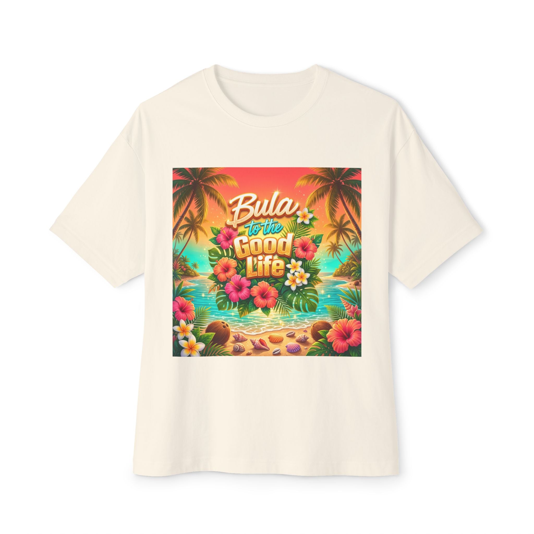 Bula to the Good Life Tropical T-Shirt — Hawaiian Beach Floral Vacation Tee