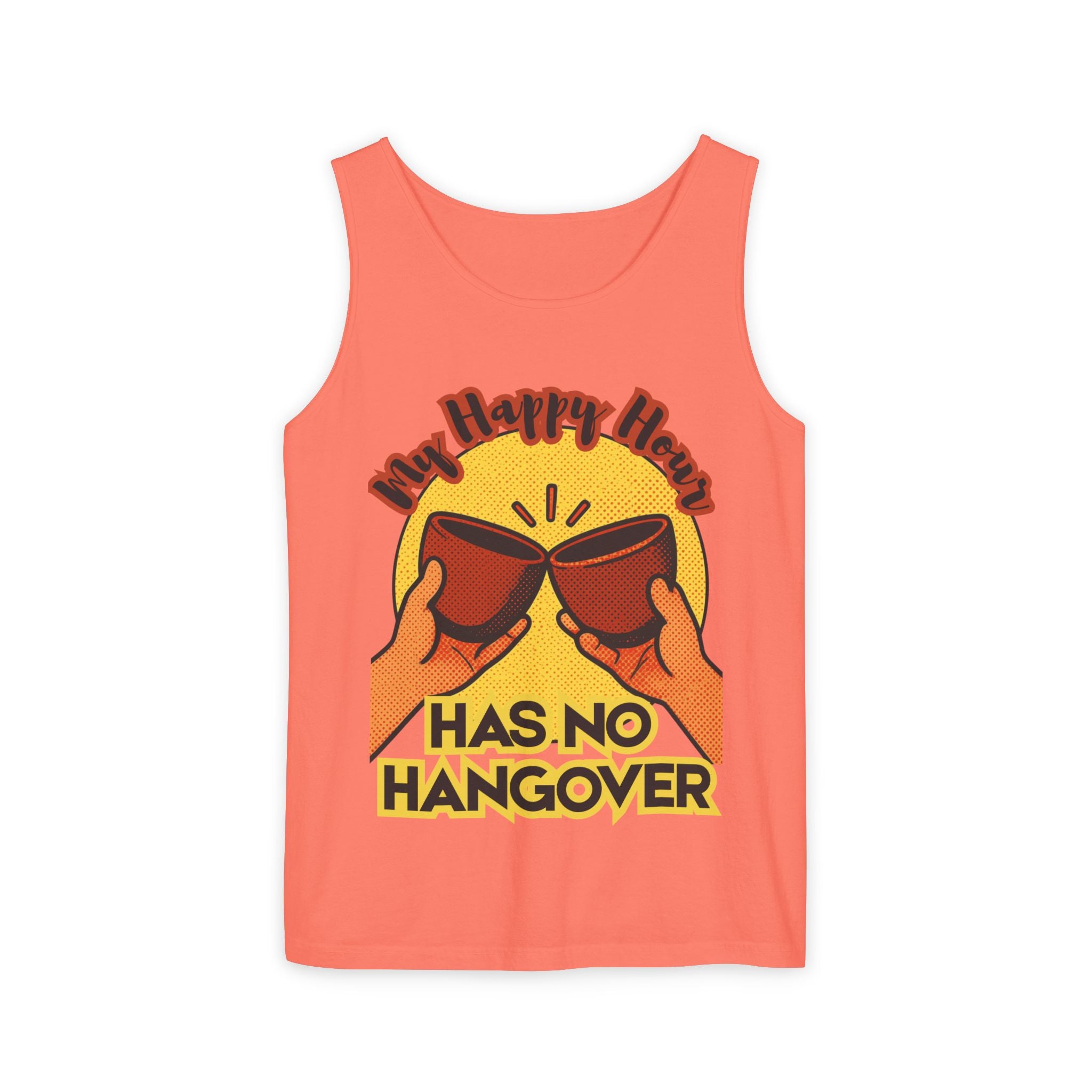 My Happy Hour Has No Hangover Tank Top | Retro Cheers Graphic Tank