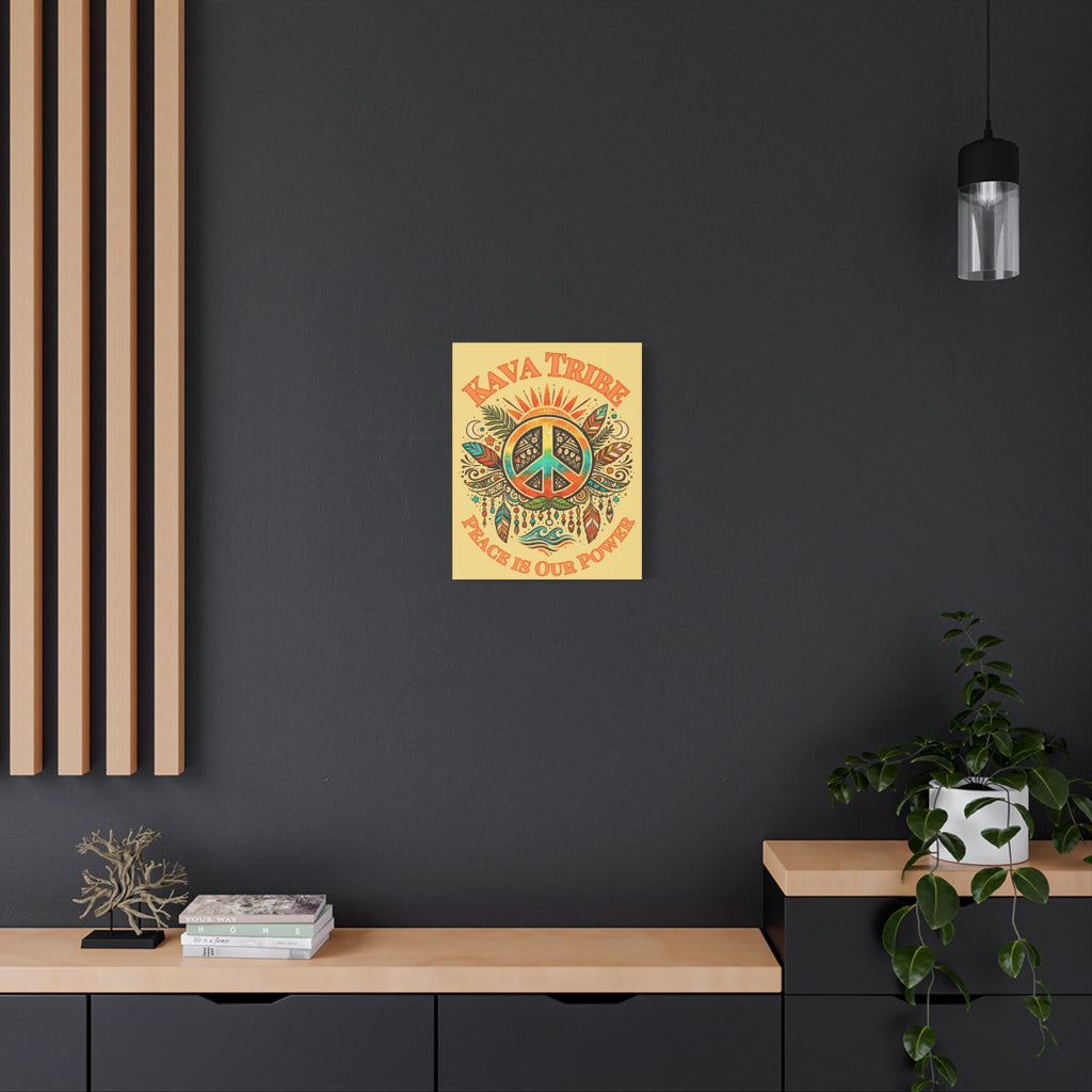 Kava Tribe Peace Is Our Power Matte Canvas Art