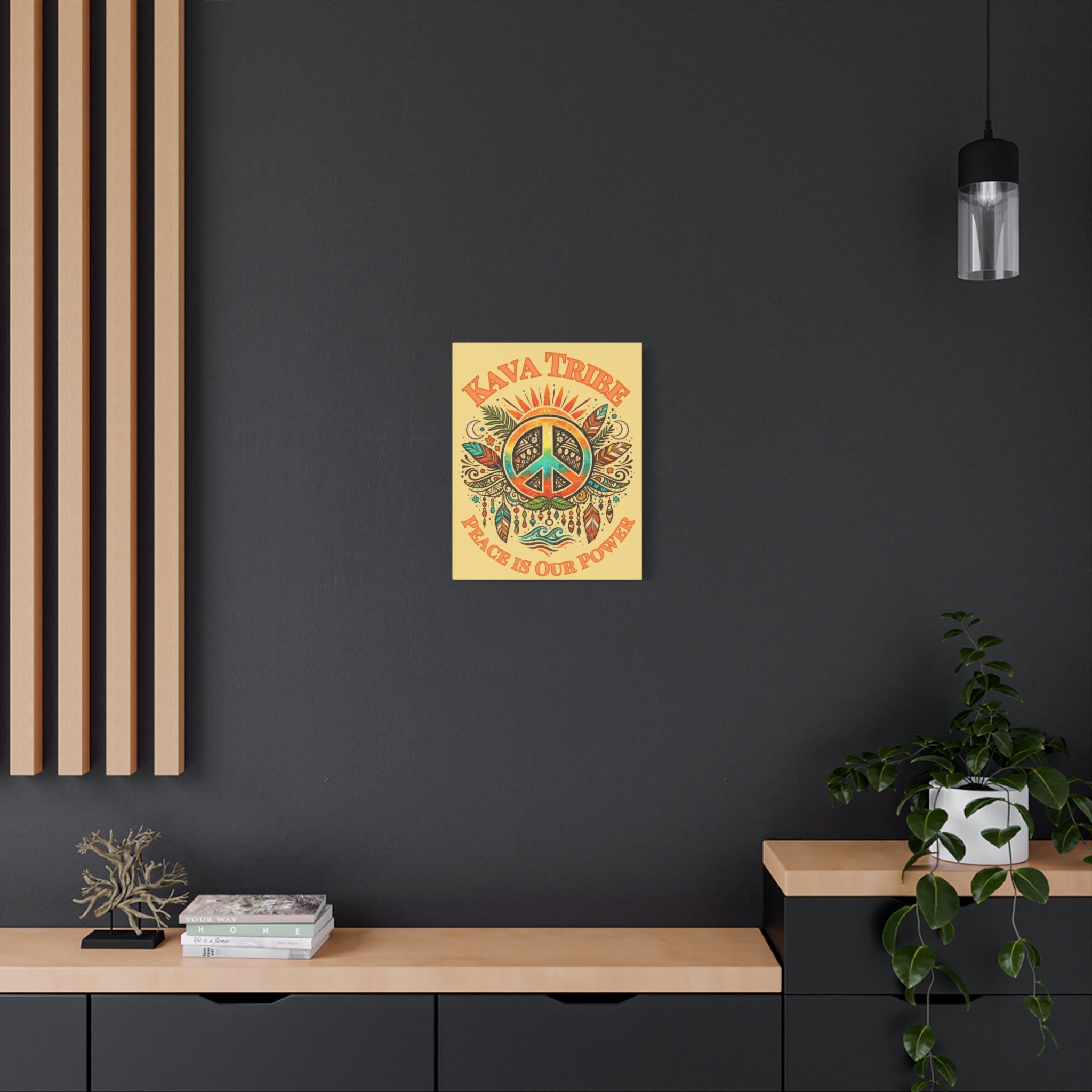 Kava Tribe Peace Is Our Power Matte Canvas Art