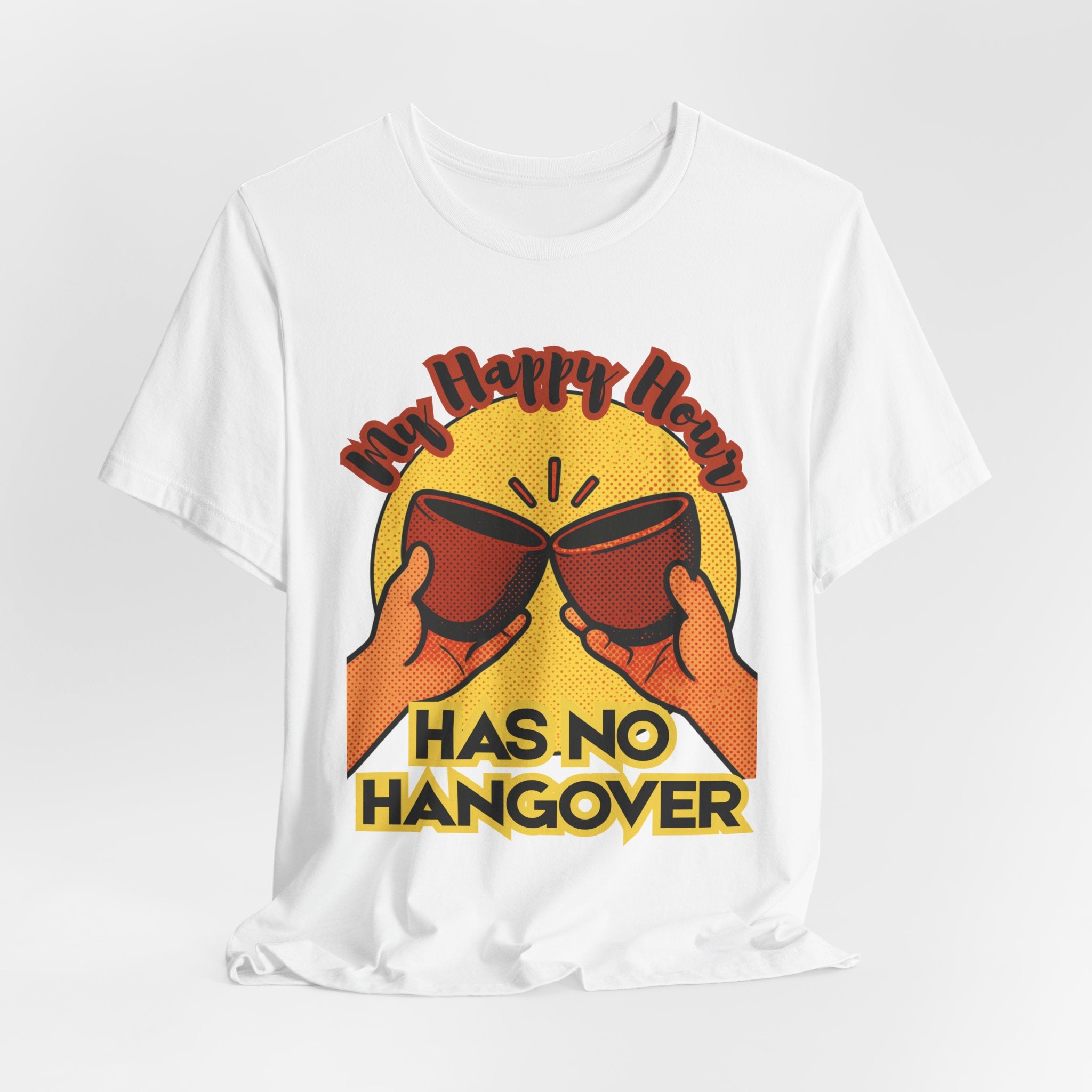 New Happy Hour Has No Hangover T-Shirt | Cheers Cocktail Graphic Tee