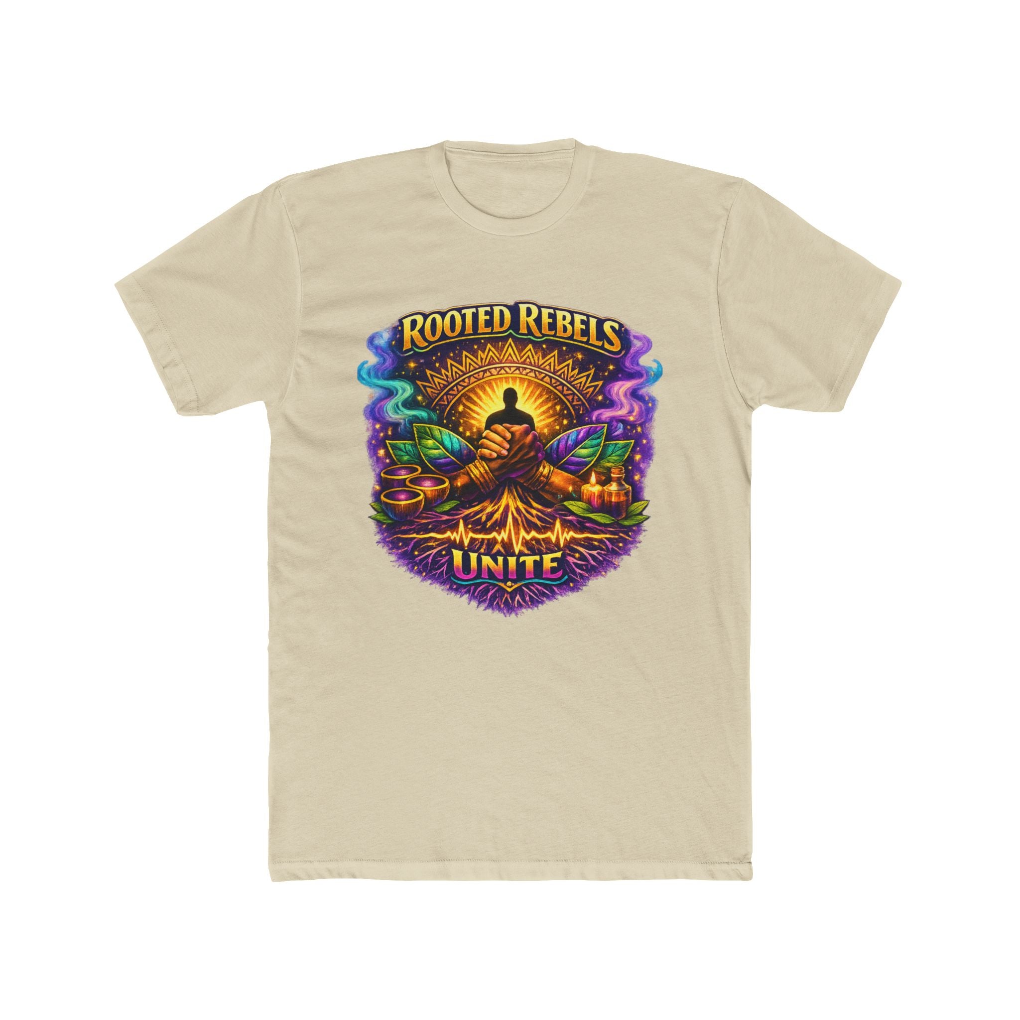Rooted Rebels Unite T-Shirt — Psychedelic Nature Graphic Tee