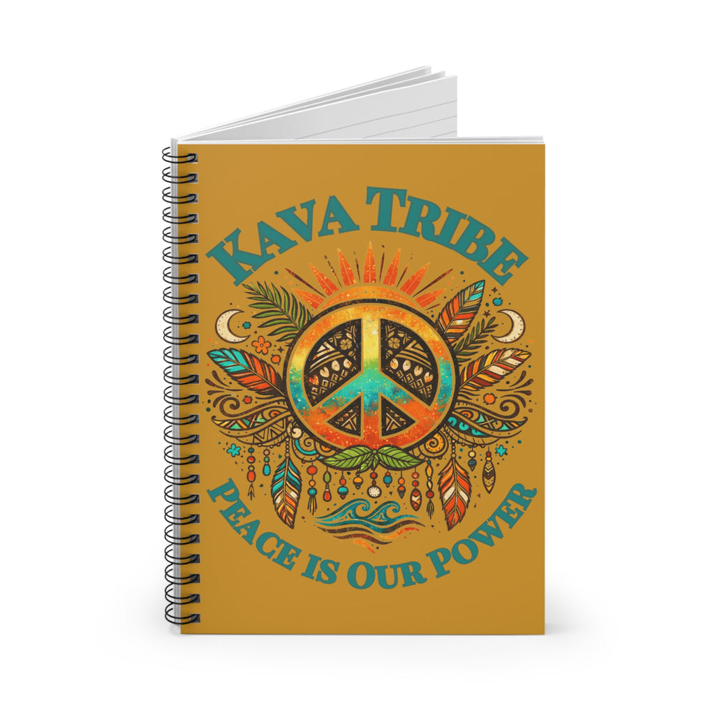 Kava Tribe Peace Spiral Notebook — Ruled Journal for Mindful Notes