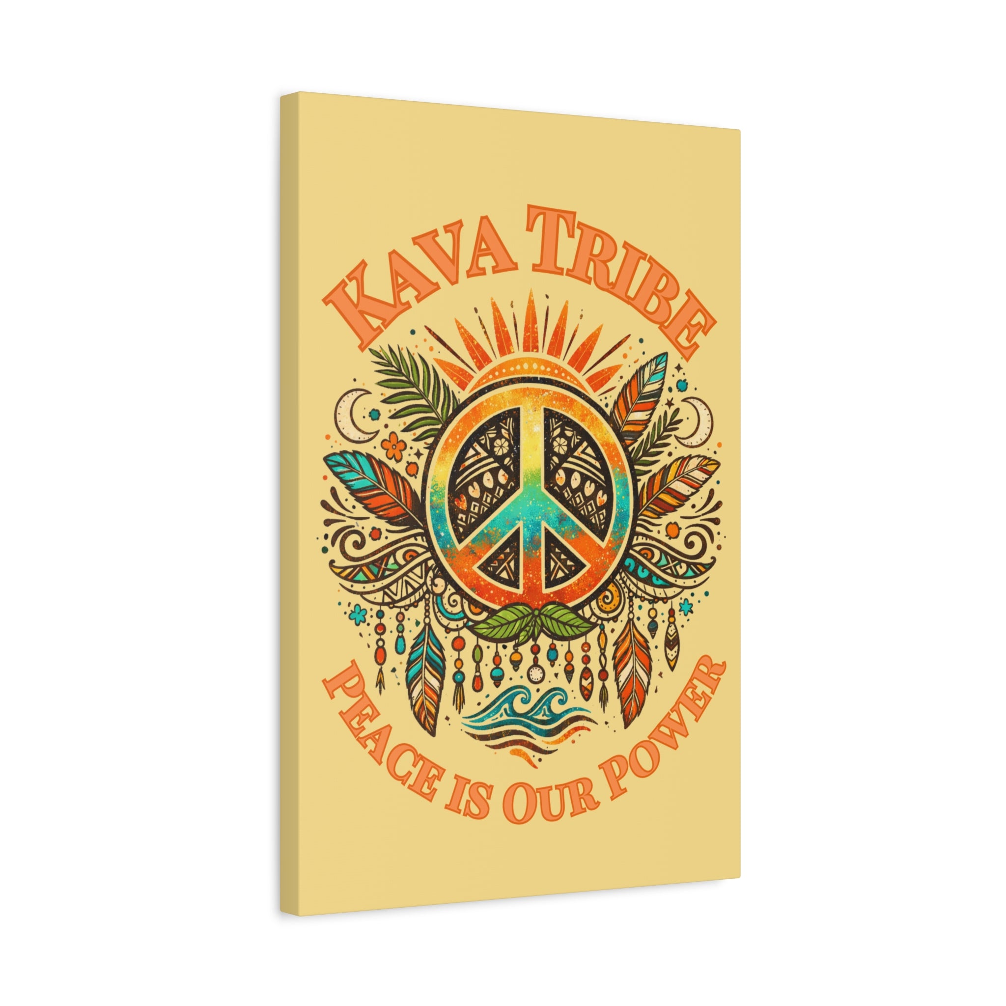 Kava Tribe Peace Is Our Power Matte Canvas Art