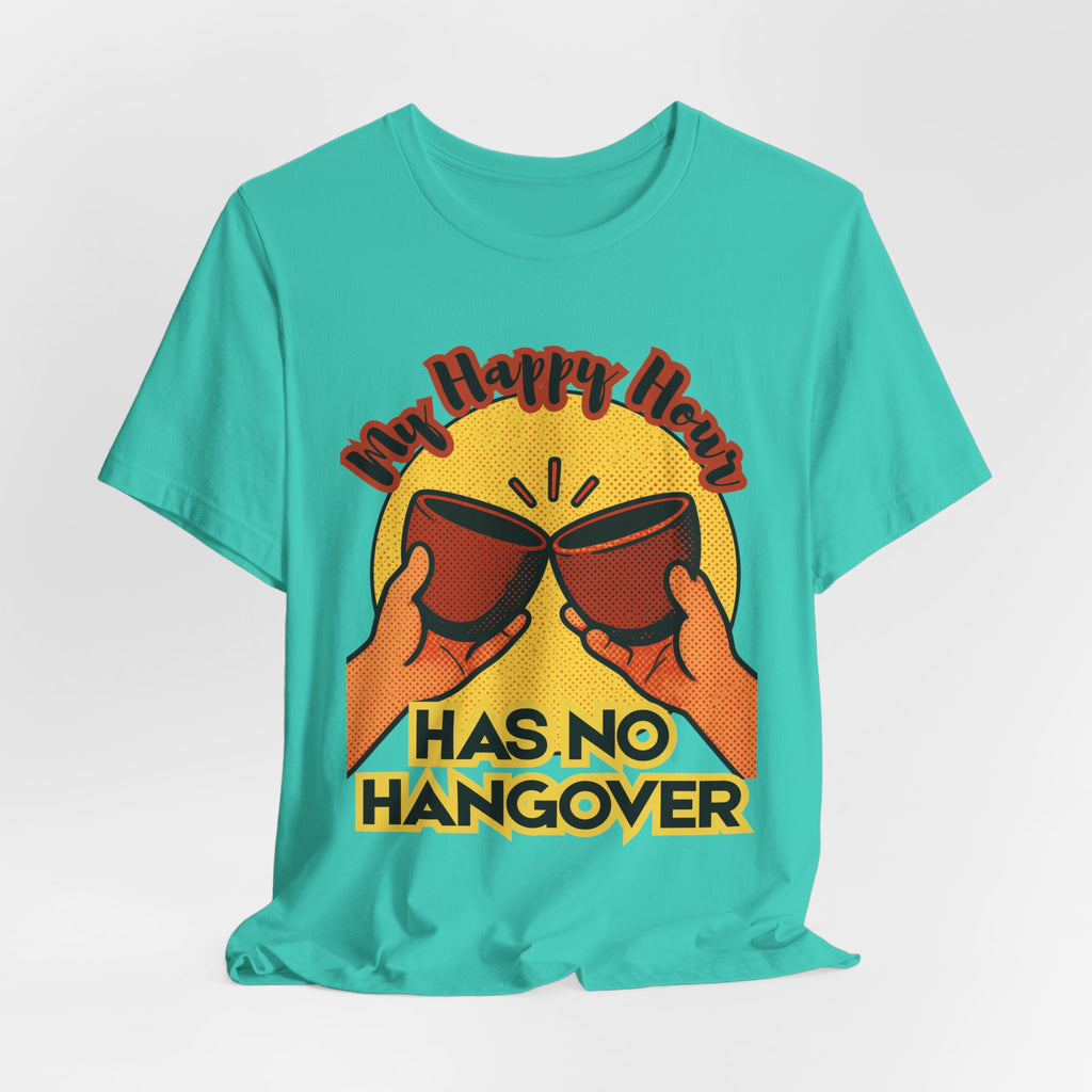 New Happy Hour Has No Hangover T-Shirt | Cheers Cocktail Graphic Tee