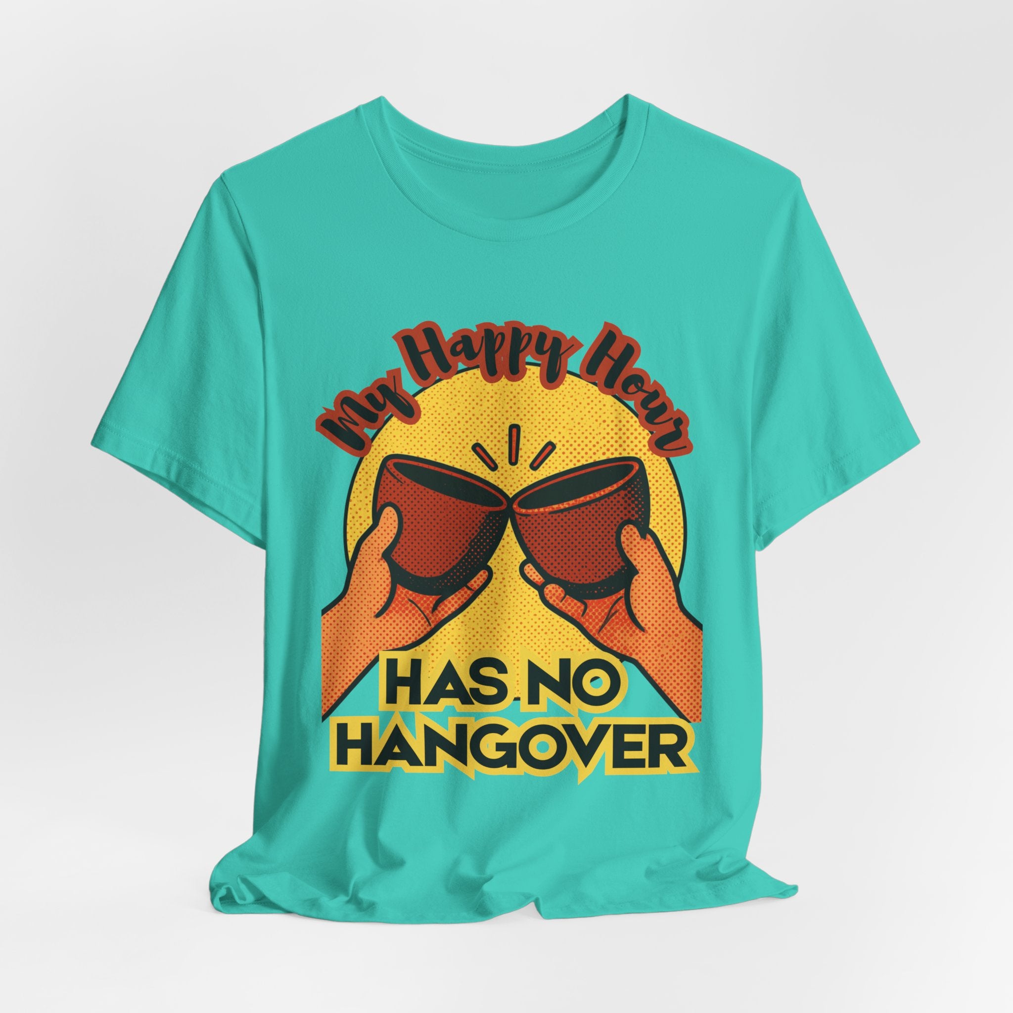 New Happy Hour Has No Hangover T-Shirt | Cheers Cocktail Graphic Tee