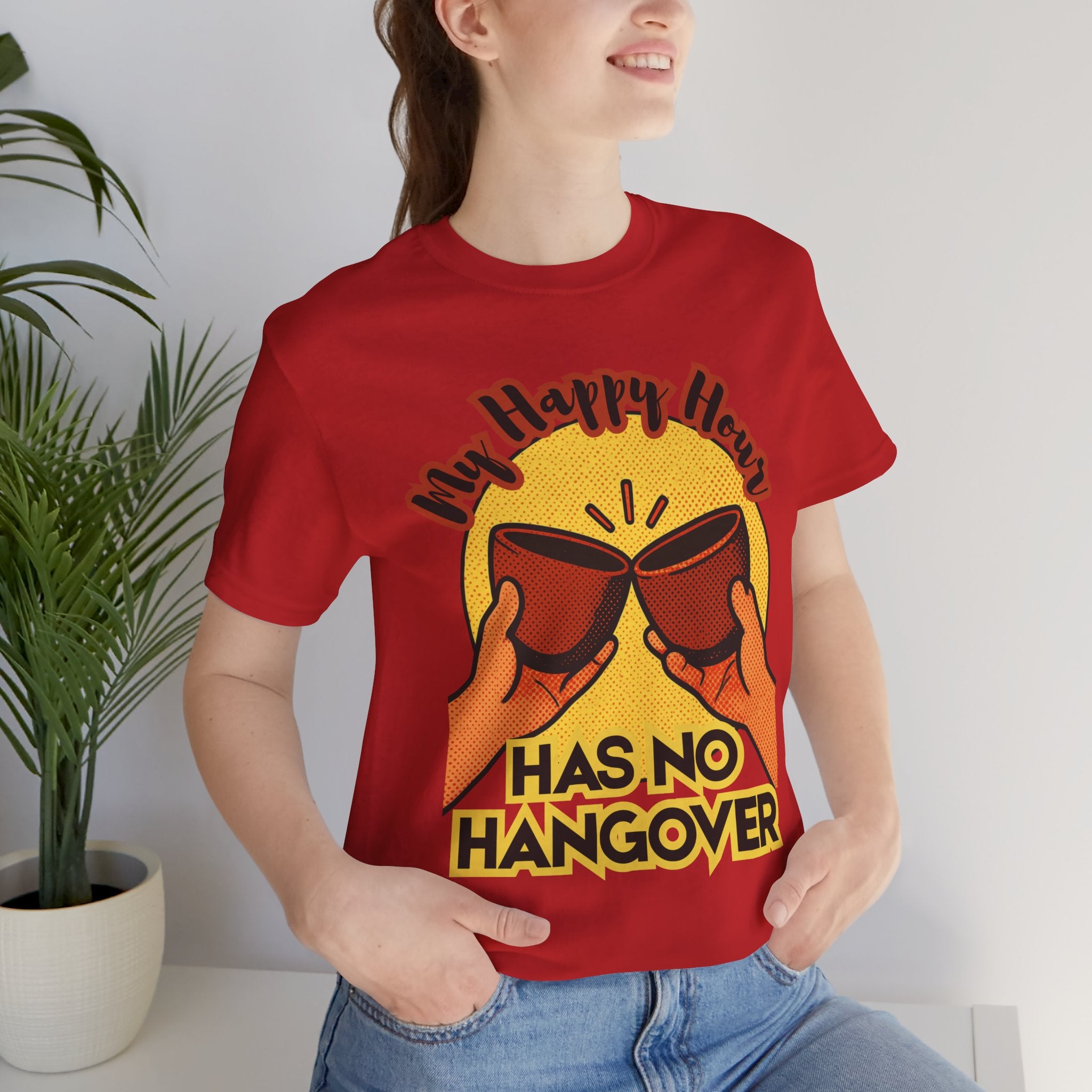 New Happy Hour Has No Hangover T-Shirt | Cheers Cocktail Graphic Tee