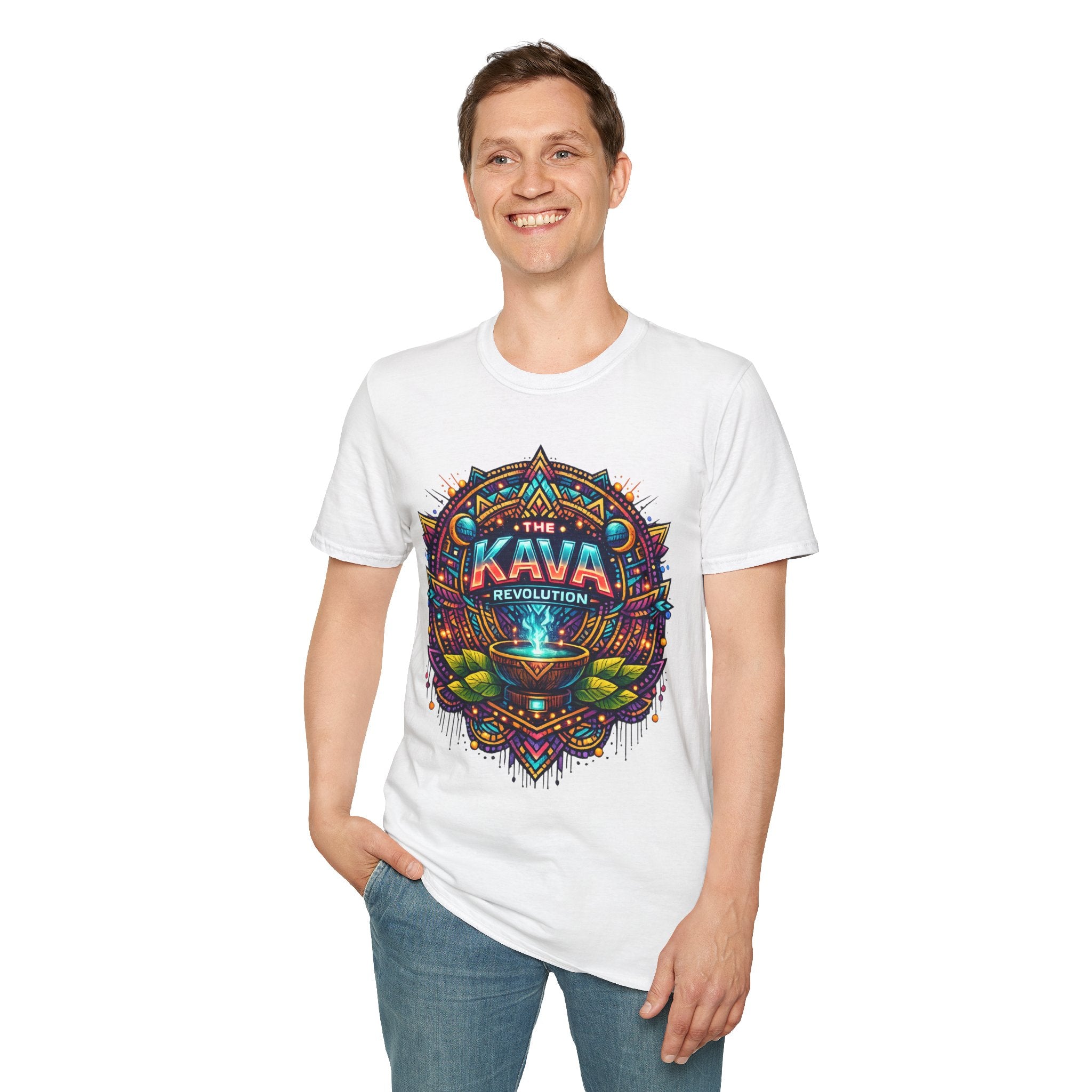 Kava Revolution T-Shirt — Psychedelic Tribal Kava Cup Design