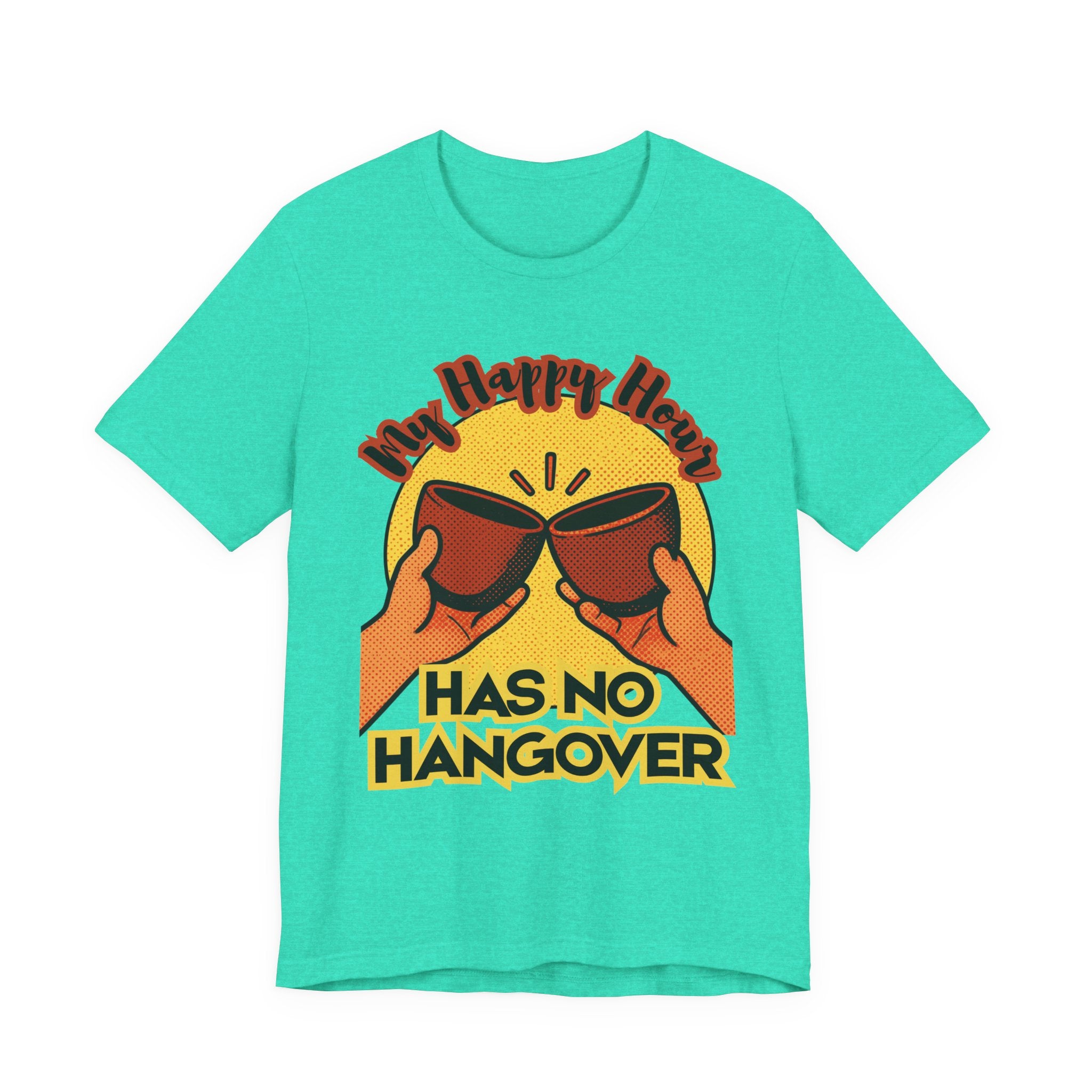 New Happy Hour Has No Hangover T-Shirt | Cheers Cocktail Graphic Tee