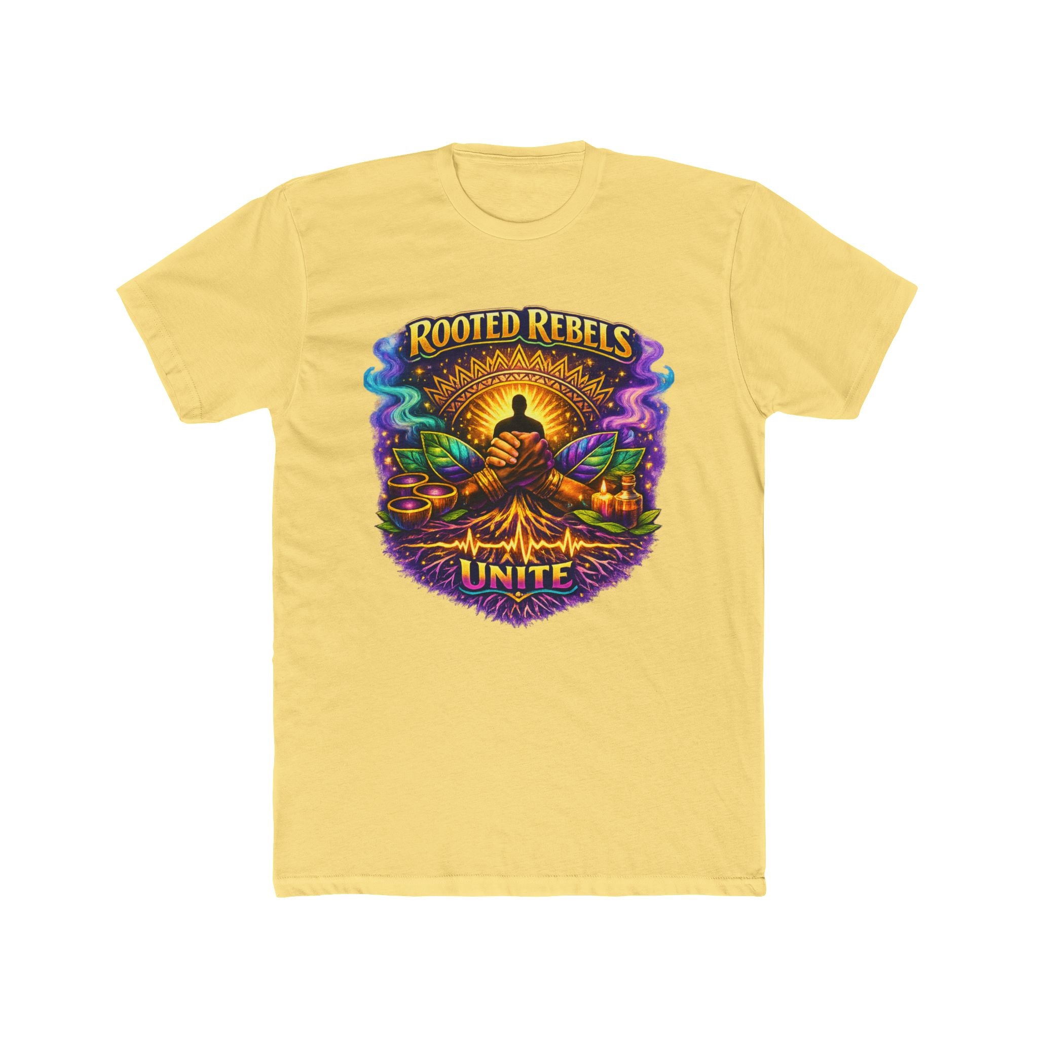 Rooted Rebels Unite T-Shirt — Psychedelic Nature Graphic Tee