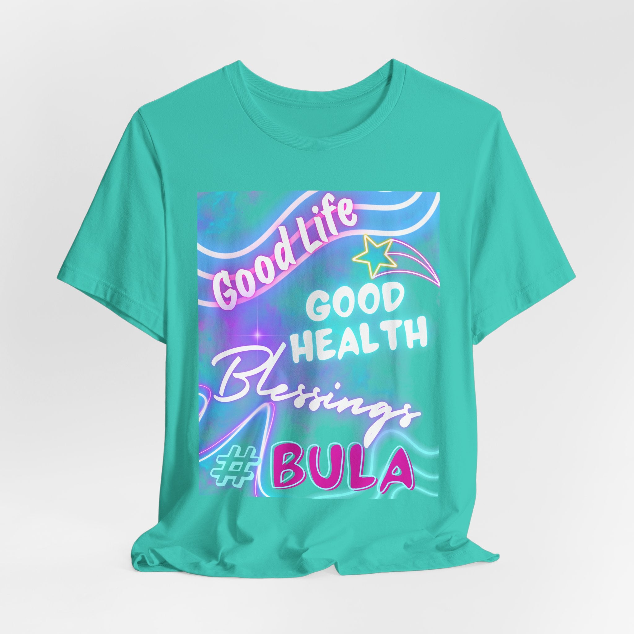 Good Life Good Health Blessings BULA Tee | Pastel Beach Vibes