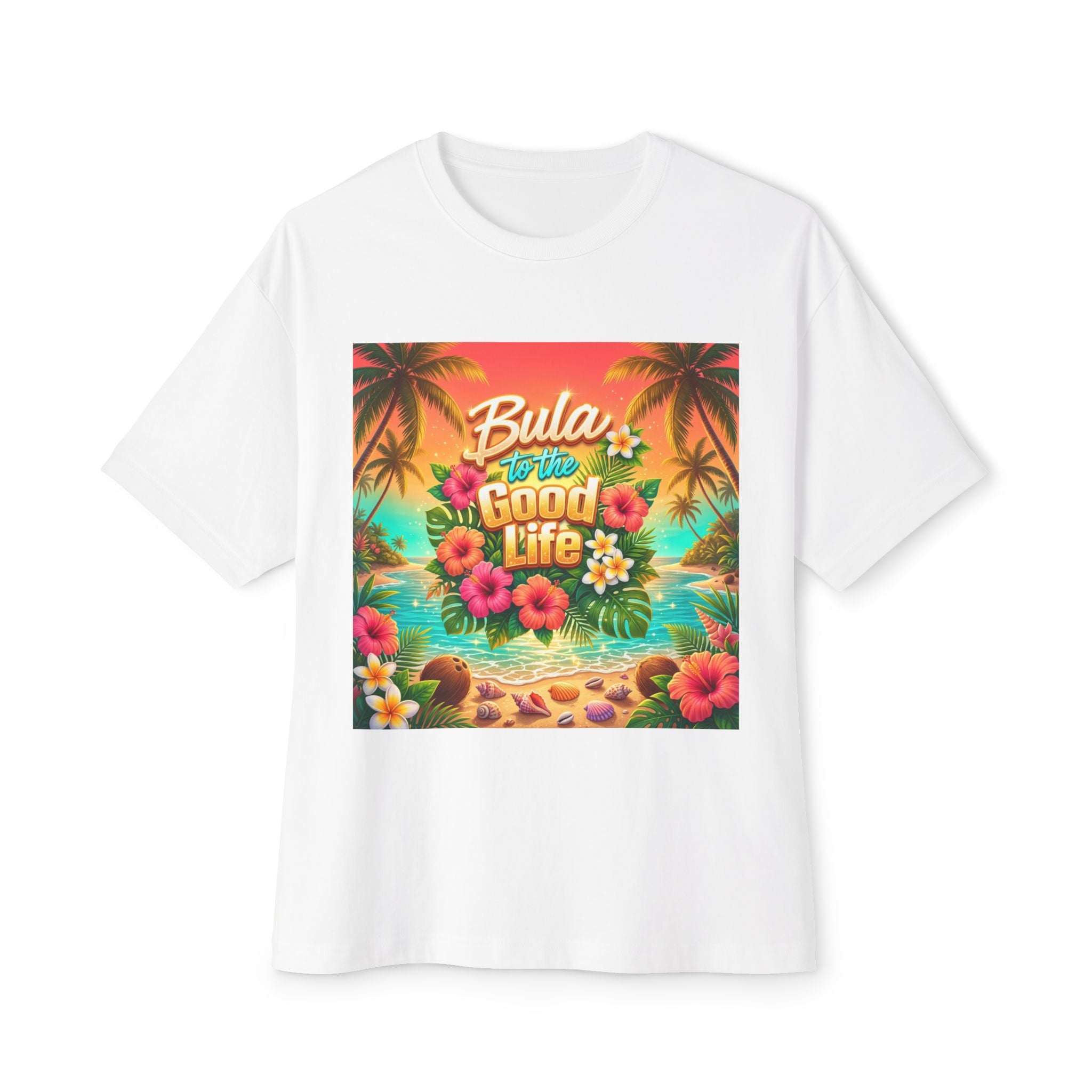 Bula to the Good Life Tropical T-Shirt — Hawaiian Beach Floral Vacation Tee