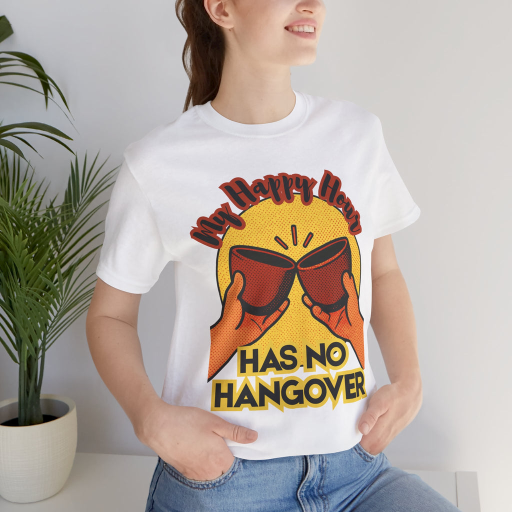 New Happy Hour Has No Hangover T-Shirt | Cheers Cocktail Graphic Tee