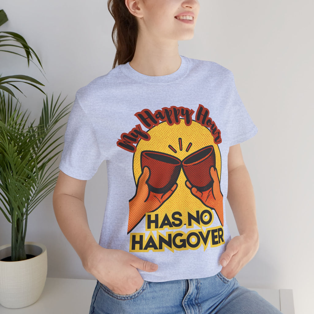 New Happy Hour Has No Hangover T-Shirt | Cheers Cocktail Graphic Tee