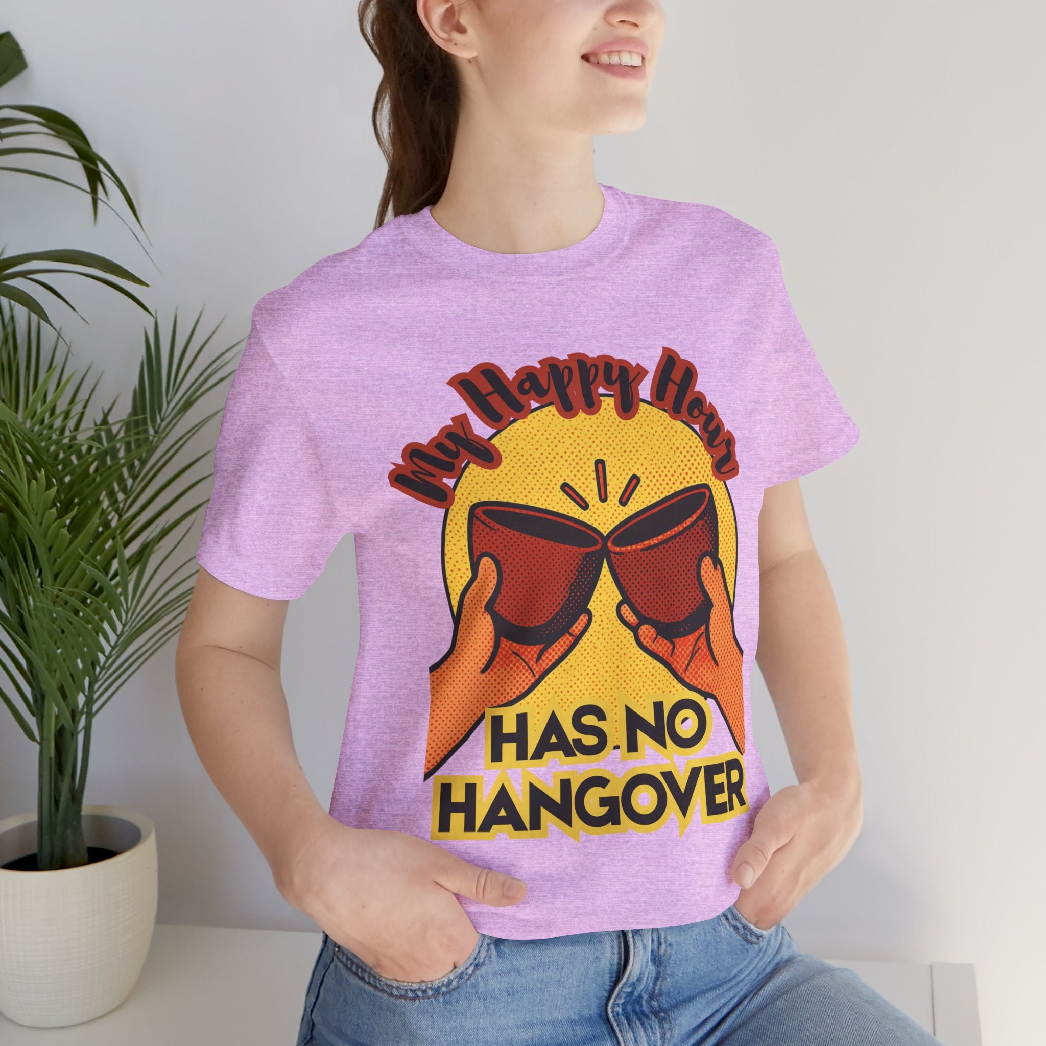 New Happy Hour Has No Hangover T-Shirt | Cheers Cocktail Graphic Tee