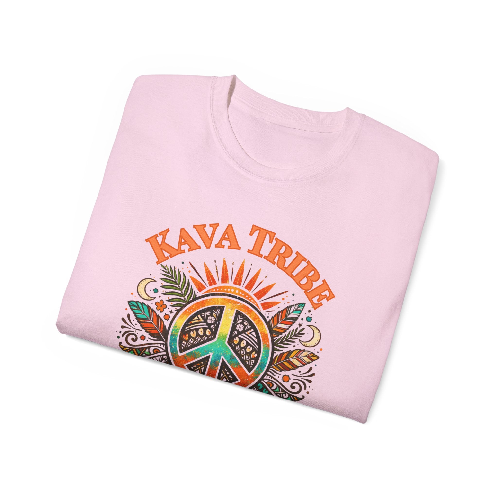 Peace Tribe Graphic Tee — "Kava Tribe: Peace Is Our Power" Retro Peace Sign T-Shirt