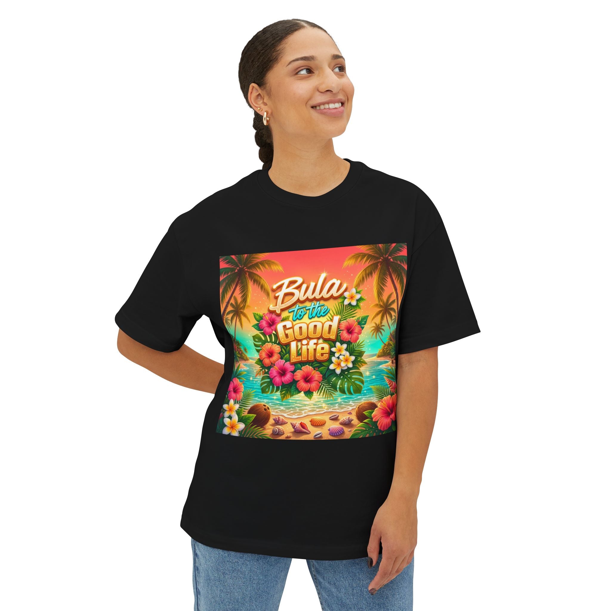 Bula to the Good Life Tropical T-Shirt — Hawaiian Beach Floral Vacation Tee
