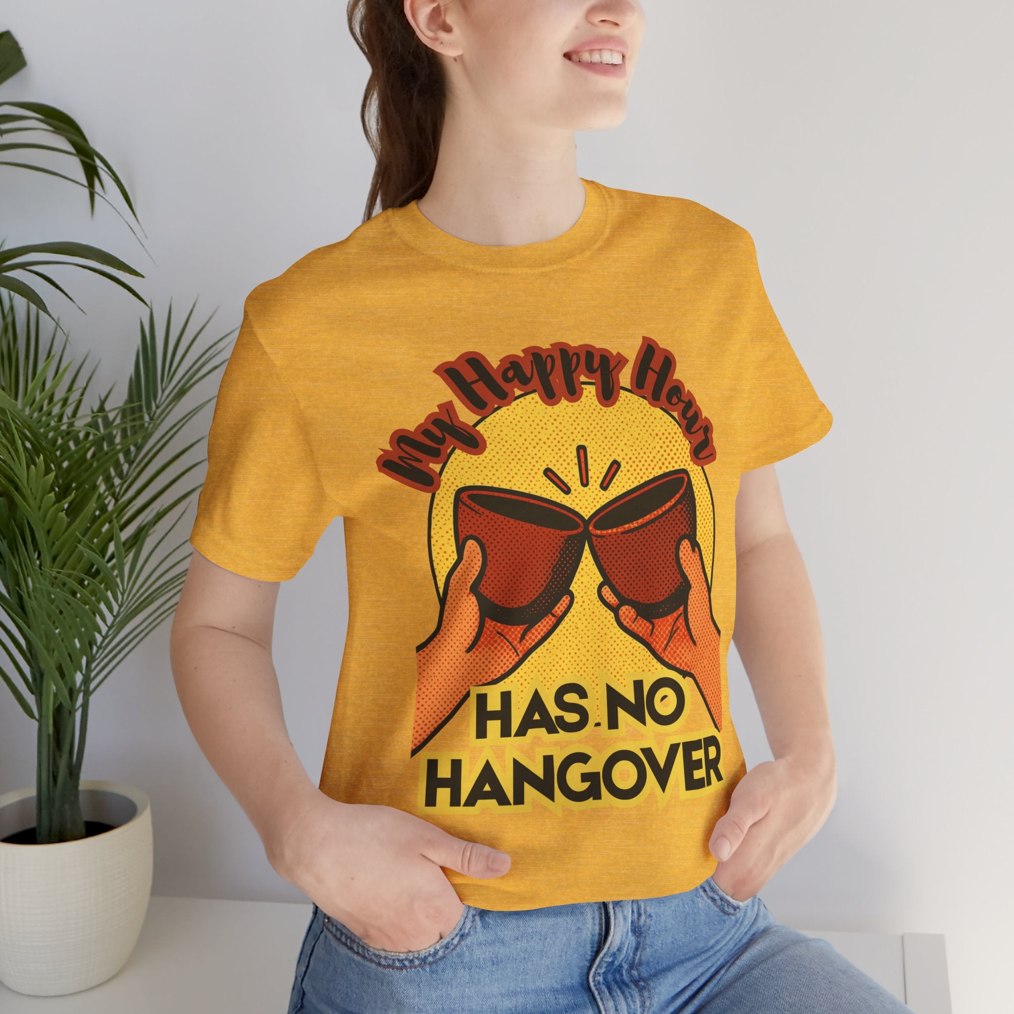 New Happy Hour Has No Hangover T-Shirt | Cheers Cocktail Graphic Tee