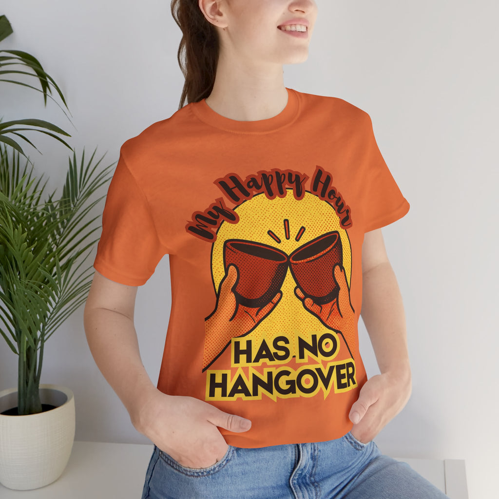 New Happy Hour Has No Hangover T-Shirt | Cheers Cocktail Graphic Tee