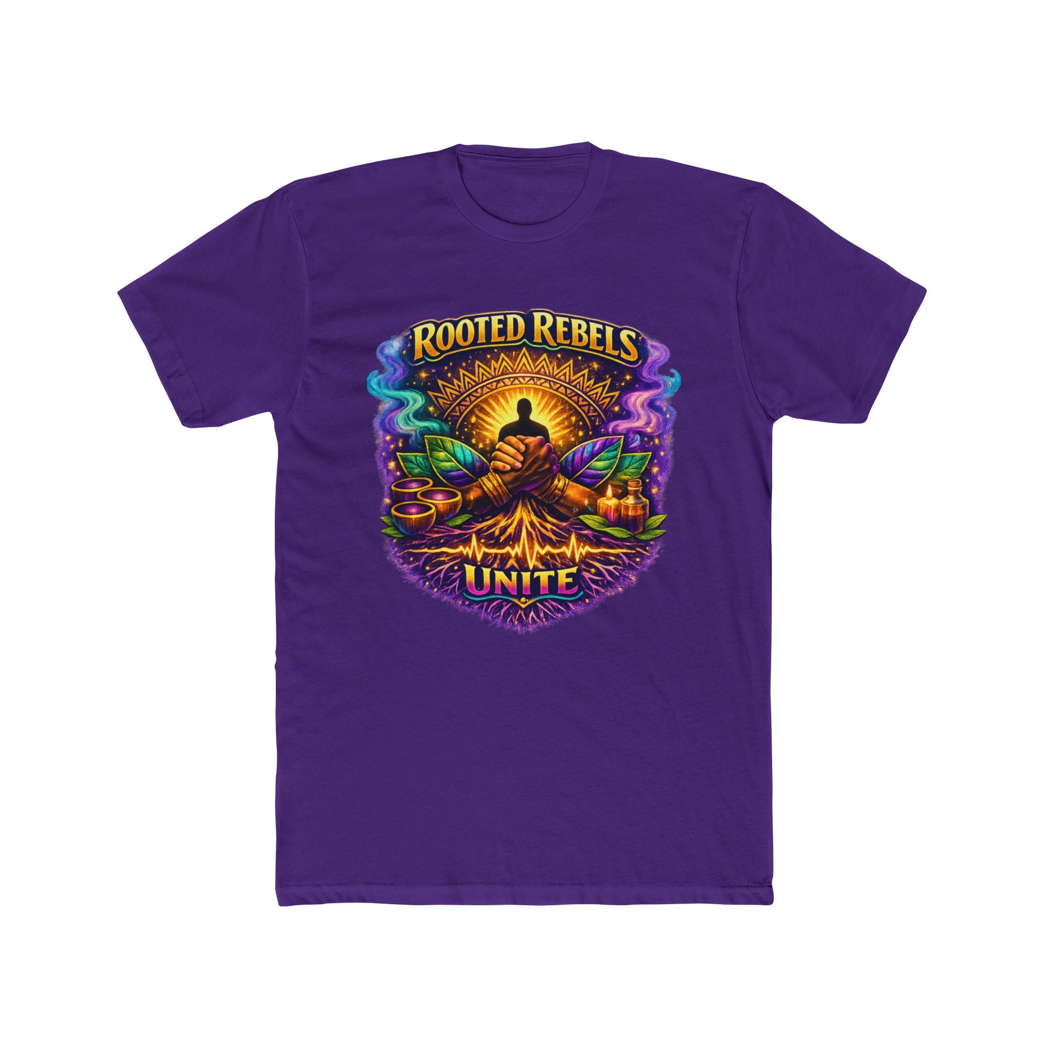 Rooted Rebels Unite T-Shirt — Psychedelic Nature Graphic Tee