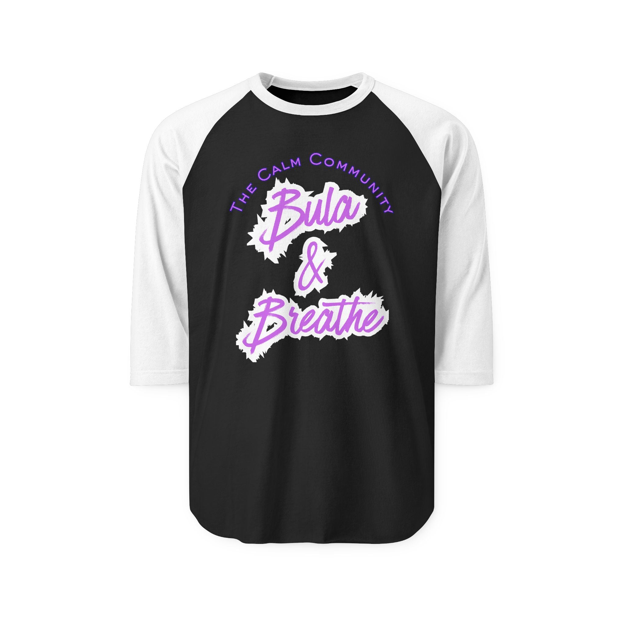 Bula & Breathe Raglan Shirt | Tropical Calm Community, Script Text