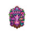 Botanical Babe Energy Vinyl Sticker — Floral Skull Kiss-Cut Decal