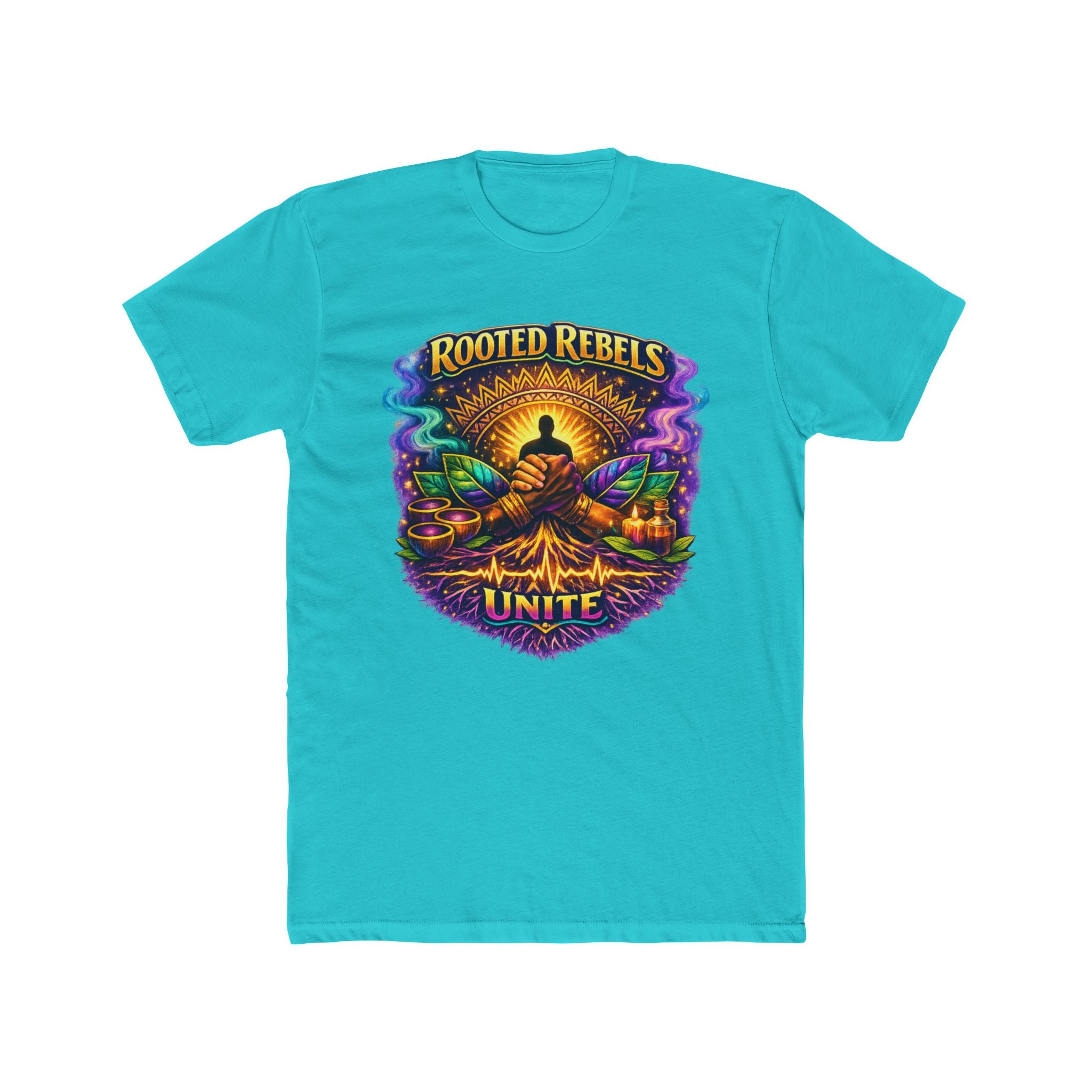 Rooted Rebels Unite T-Shirt — Psychedelic Nature Graphic Tee