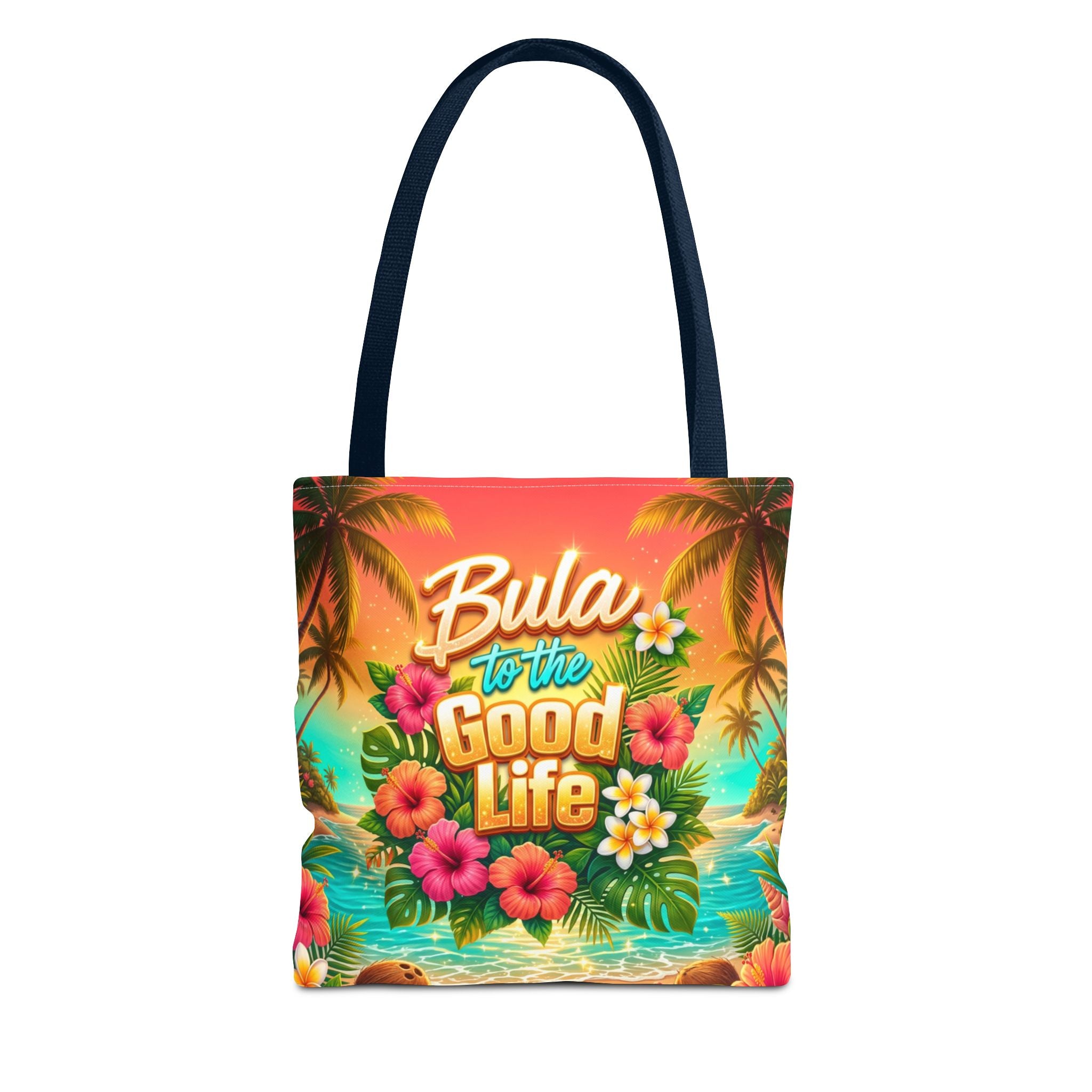 Tote Bag — "Bula to the Good Life" Tropical Hibiscus Beach Tote