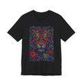 Tiger Floral Graphic Tee — Colorful Psychedelic Big Cat T-Shirt