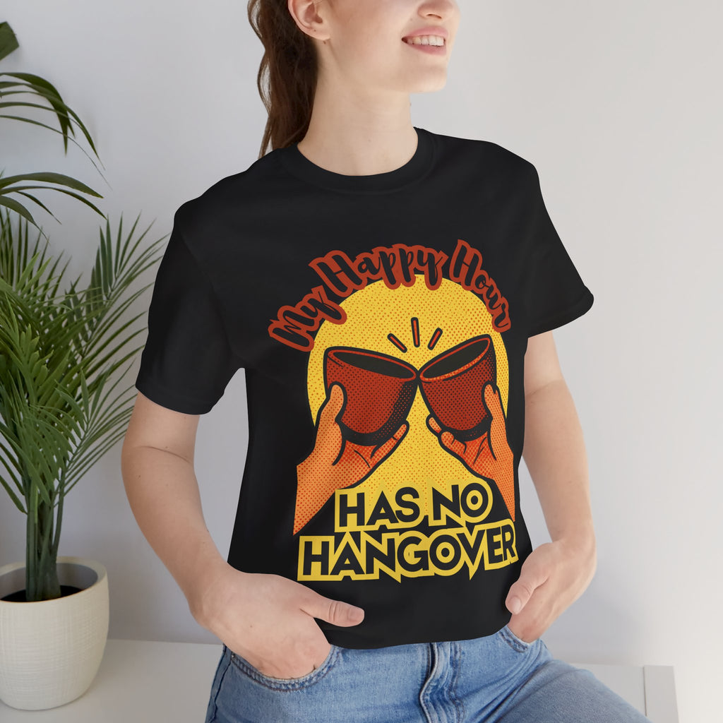 New Happy Hour Has No Hangover T-Shirt | Cheers Cocktail Graphic Tee