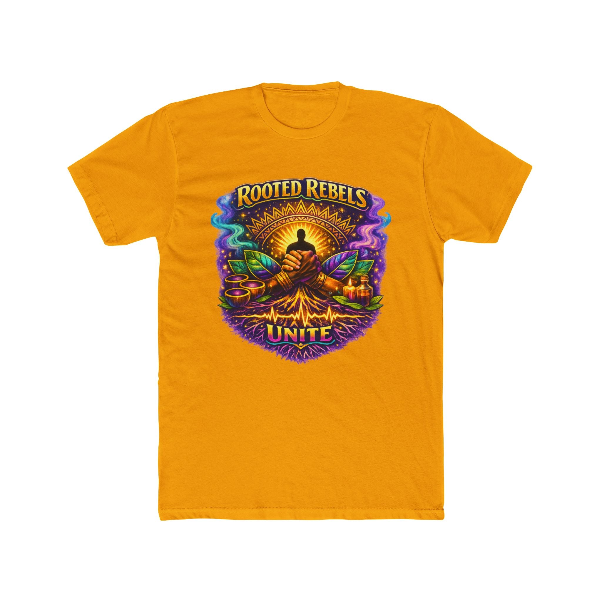 Rooted Rebels Unite T-Shirt — Psychedelic Nature Graphic Tee