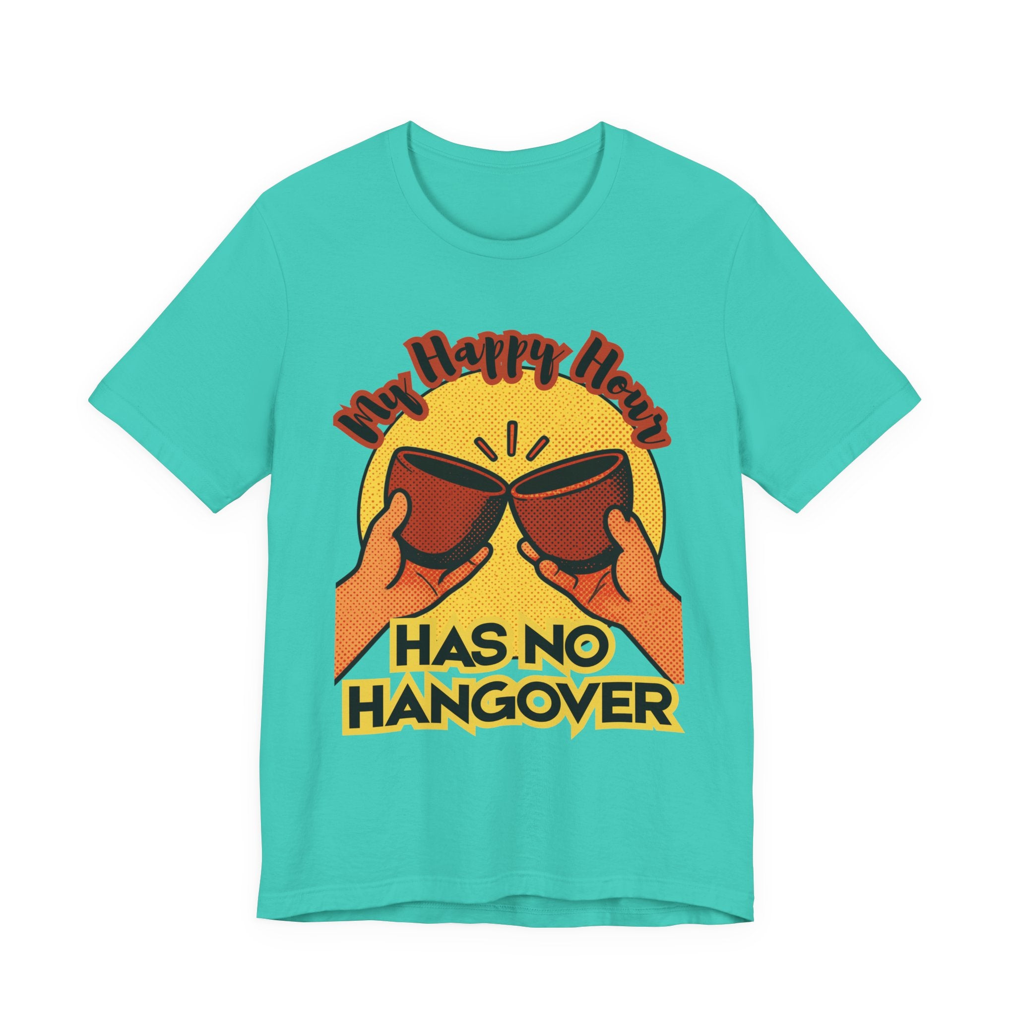 New Happy Hour Has No Hangover T-Shirt | Cheers Cocktail Graphic Tee