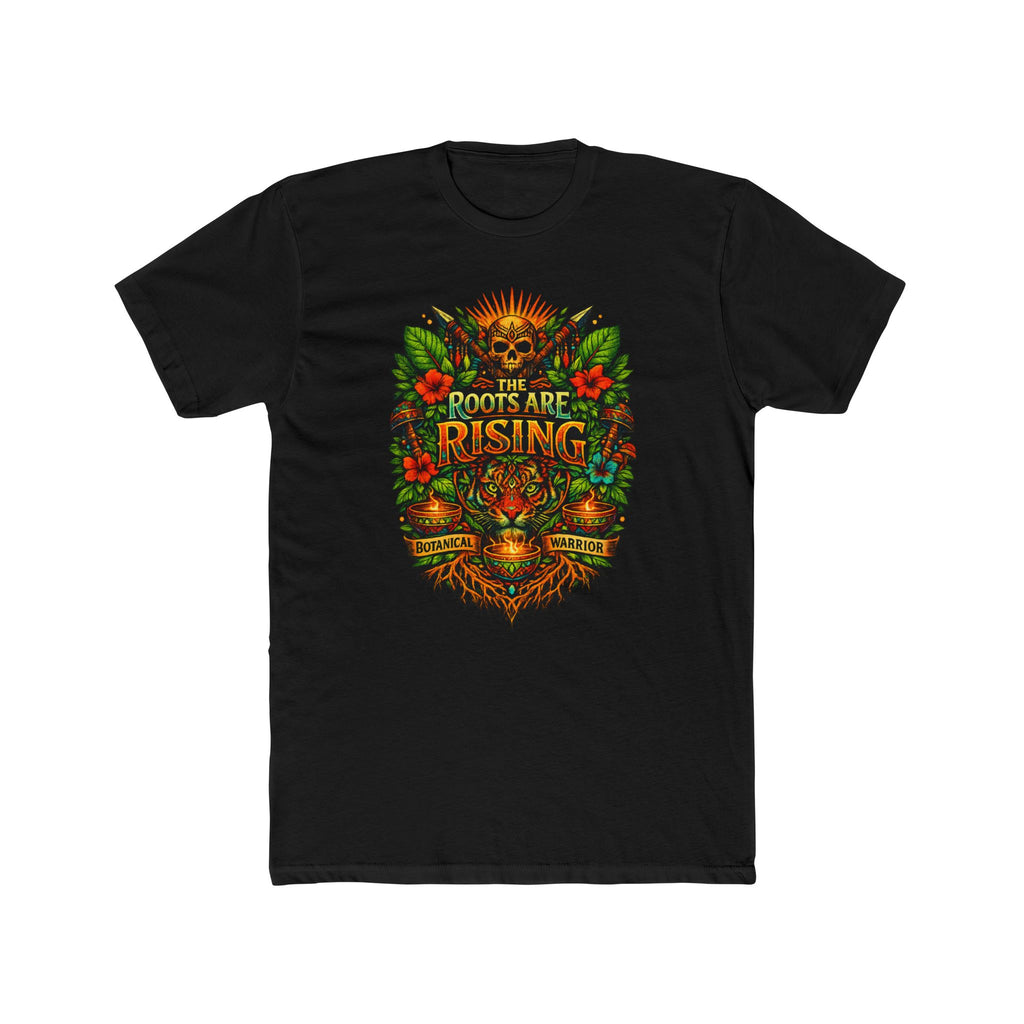 The Roots Are Rising Tee — Botanical Tribal Graphic T-Shirt
