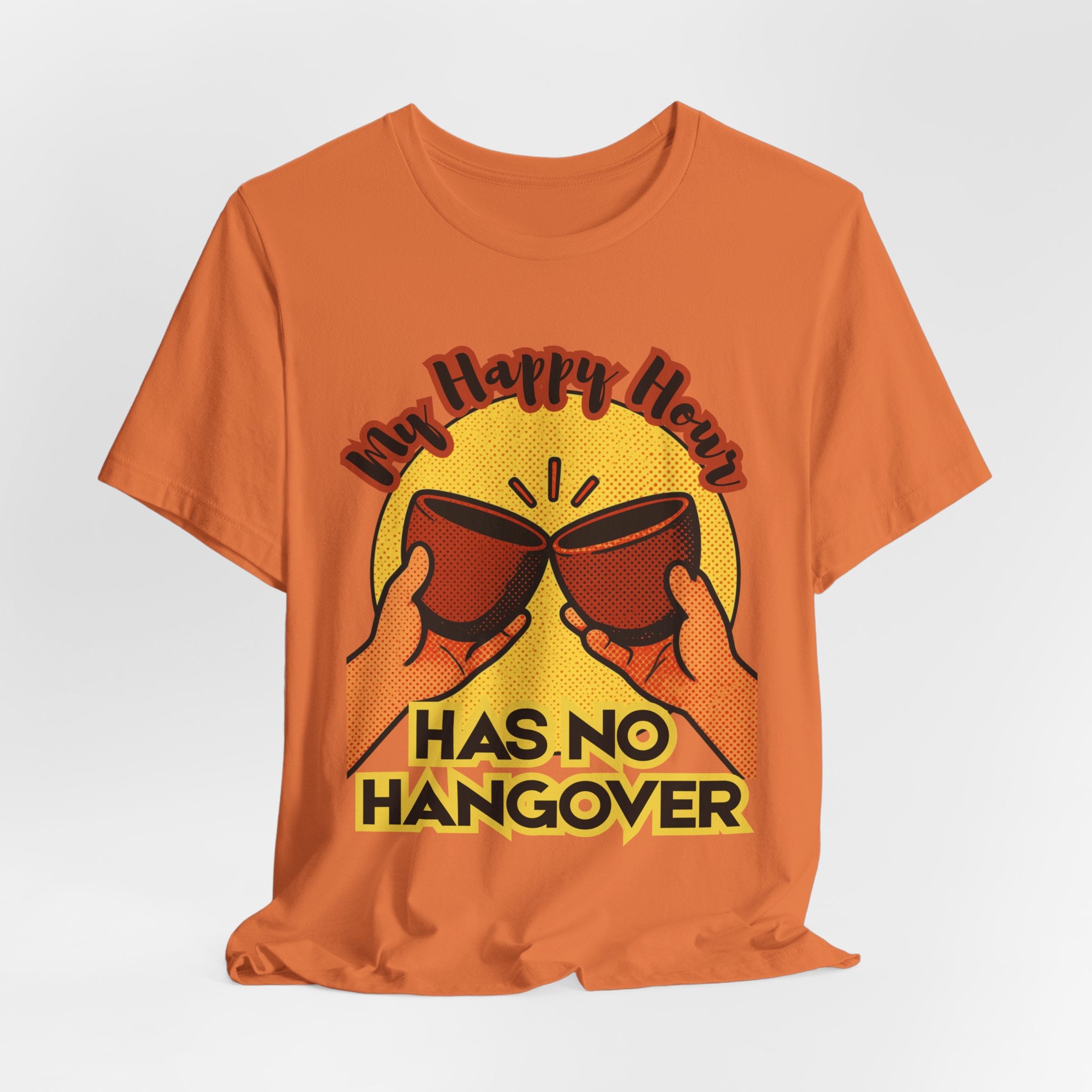 New Happy Hour Has No Hangover T-Shirt | Cheers Cocktail Graphic Tee