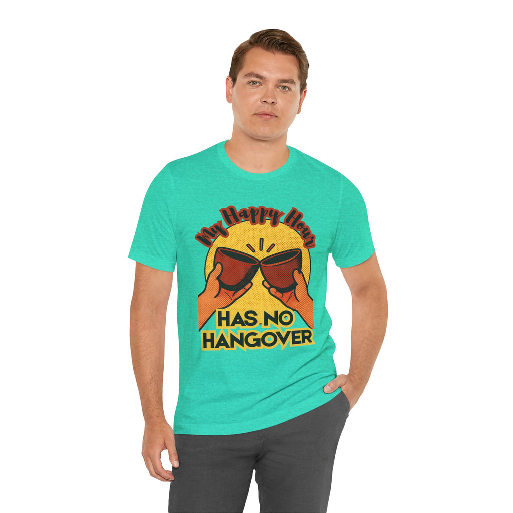 New Happy Hour Has No Hangover T-Shirt | Cheers Cocktail Graphic Tee