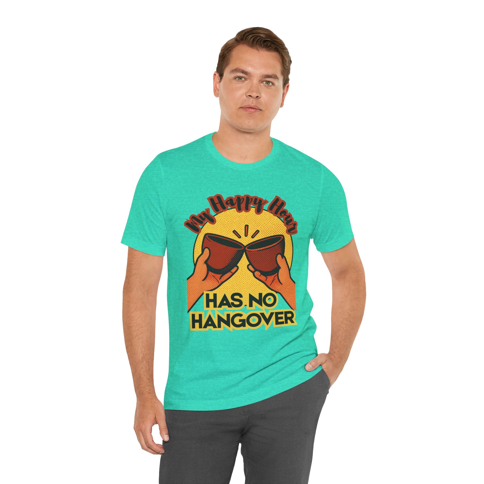 New Happy Hour Has No Hangover T-Shirt | Cheers Cocktail Graphic Tee