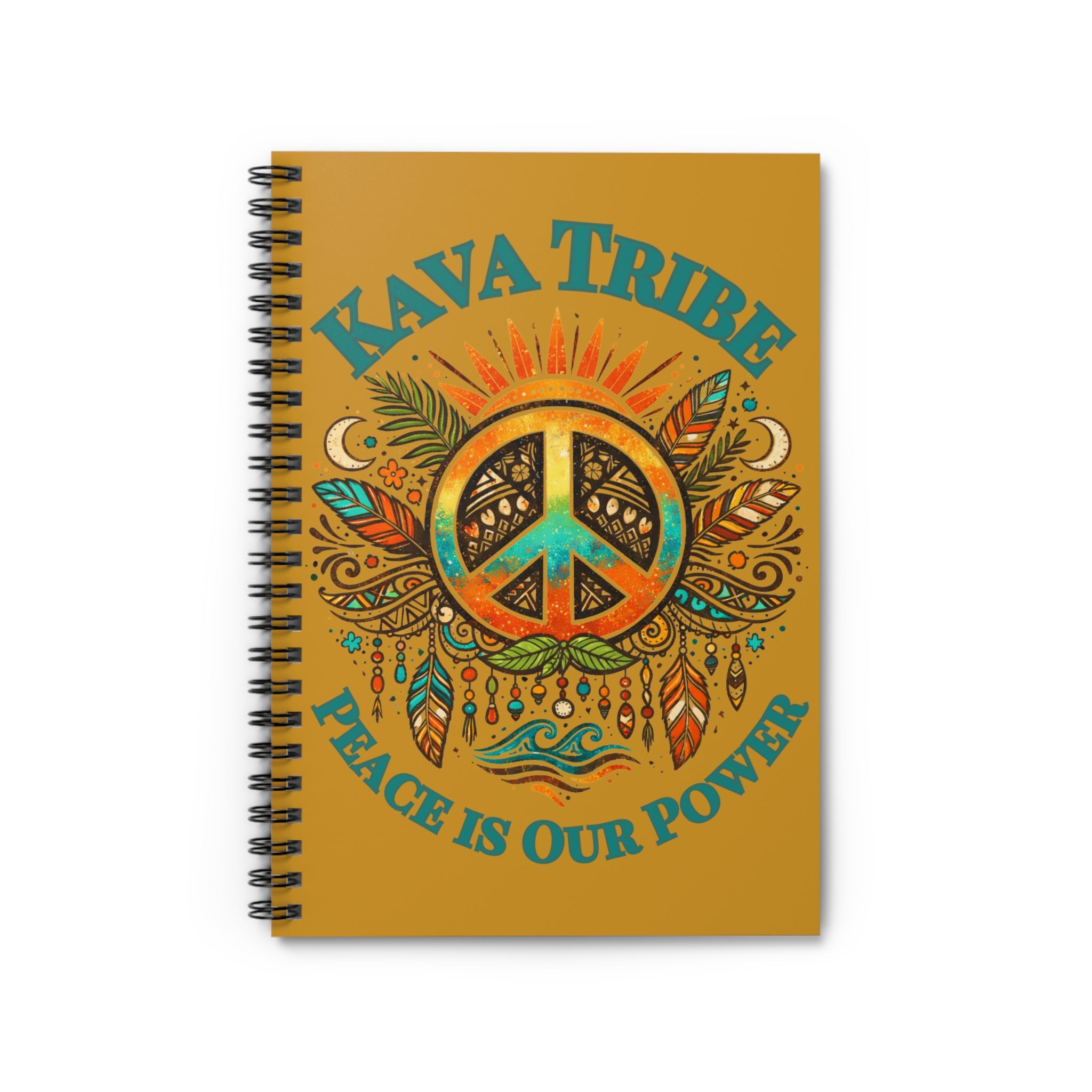 Kava Tribe Peace Spiral Notebook — Ruled Journal for Mindful Notes