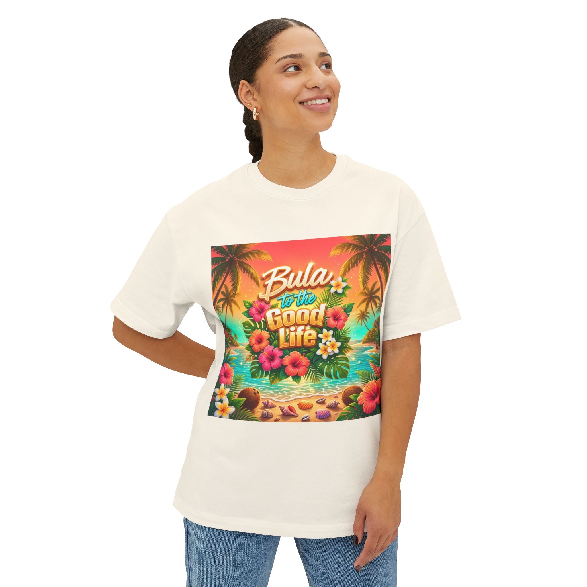 Bula to the Good Life Tropical T-Shirt — Hawaiian Beach Floral Vacation Tee