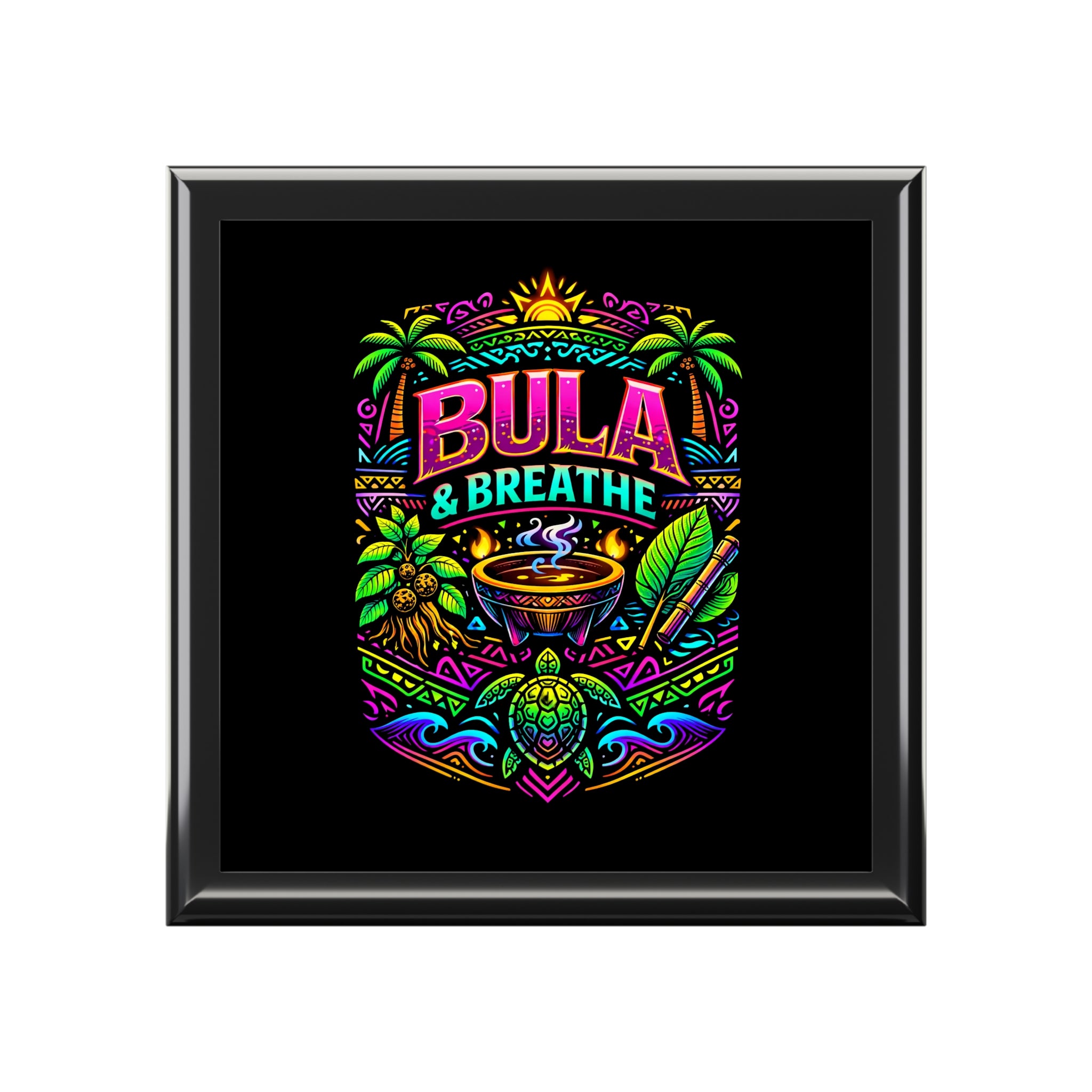 Jewelry Box — "Bula & Breathe" Tropical Keepsake Box