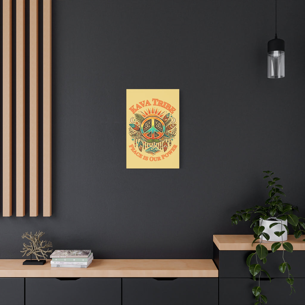 Kava Tribe Peace Is Our Power Matte Canvas Art