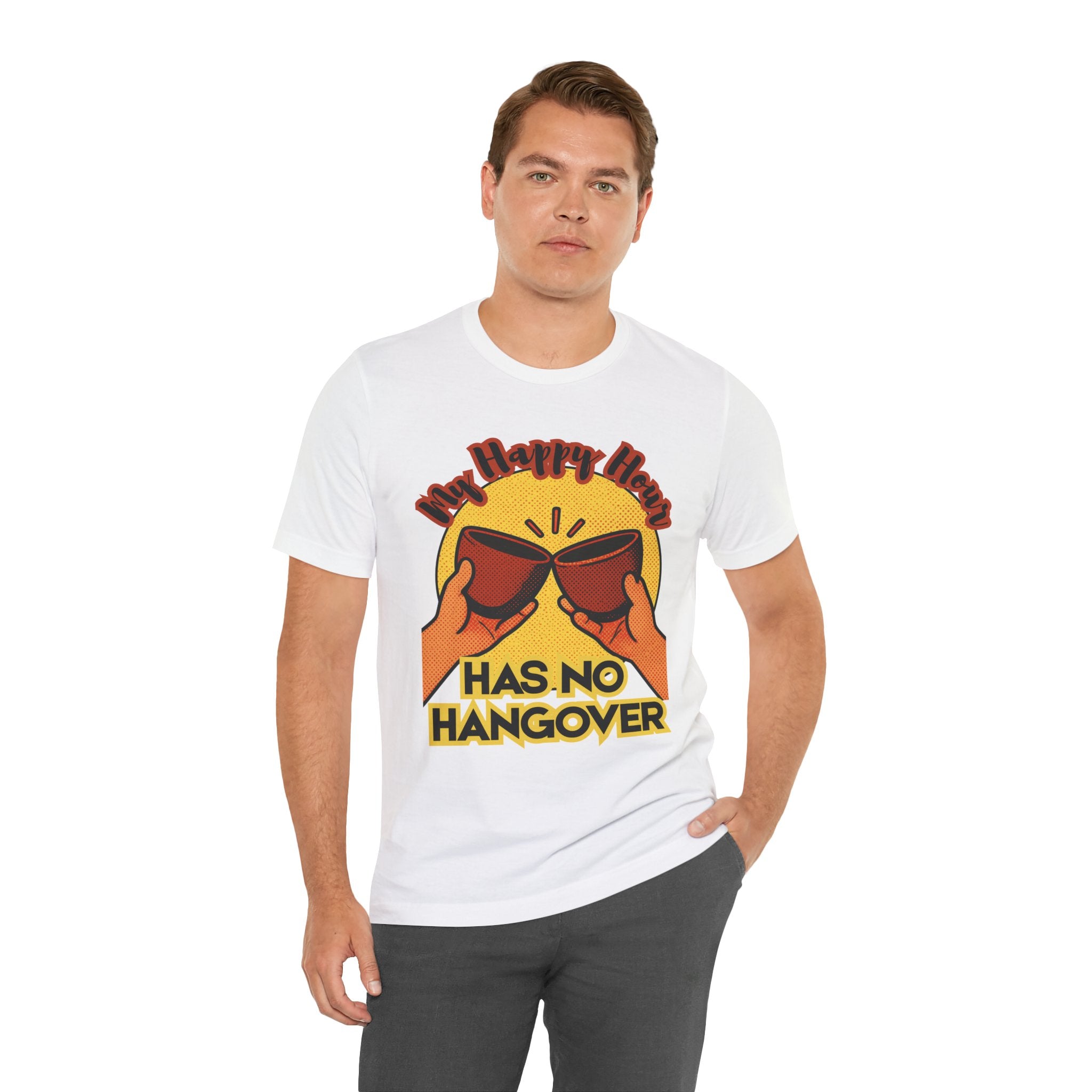 New Happy Hour Has No Hangover T-Shirt | Cheers Cocktail Graphic Tee