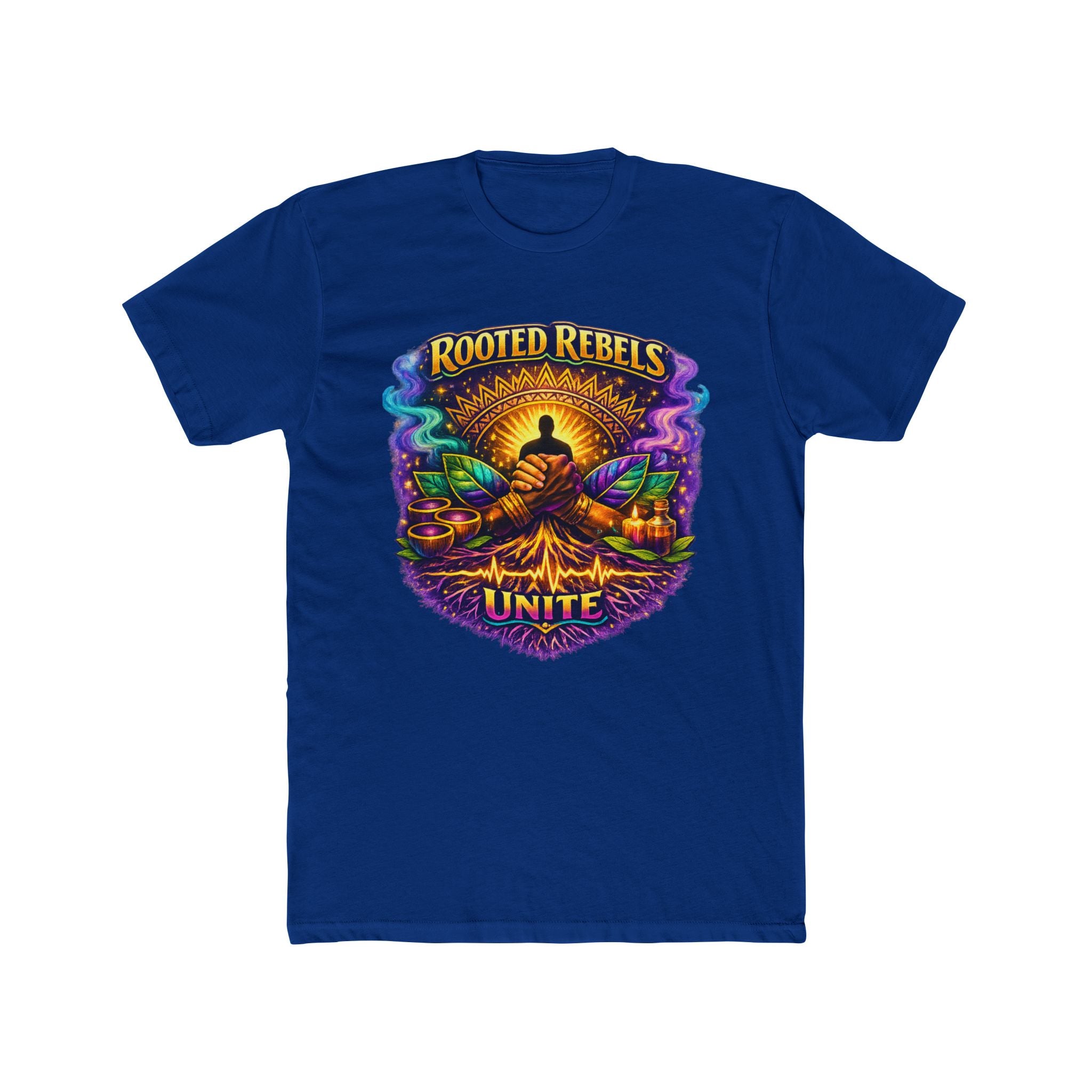 Rooted Rebels Unite T-Shirt — Psychedelic Nature Graphic Tee