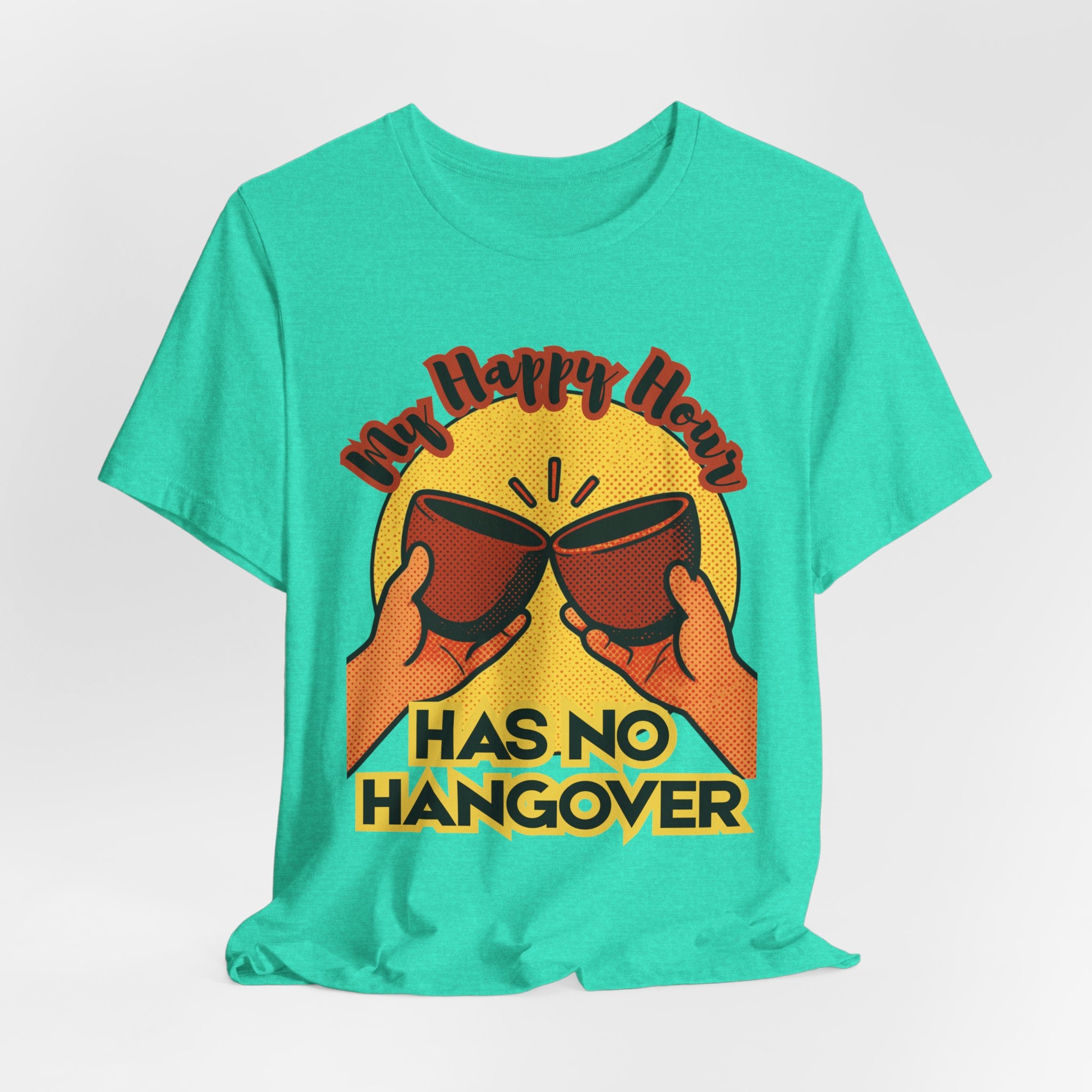New Happy Hour Has No Hangover T-Shirt | Cheers Cocktail Graphic Tee